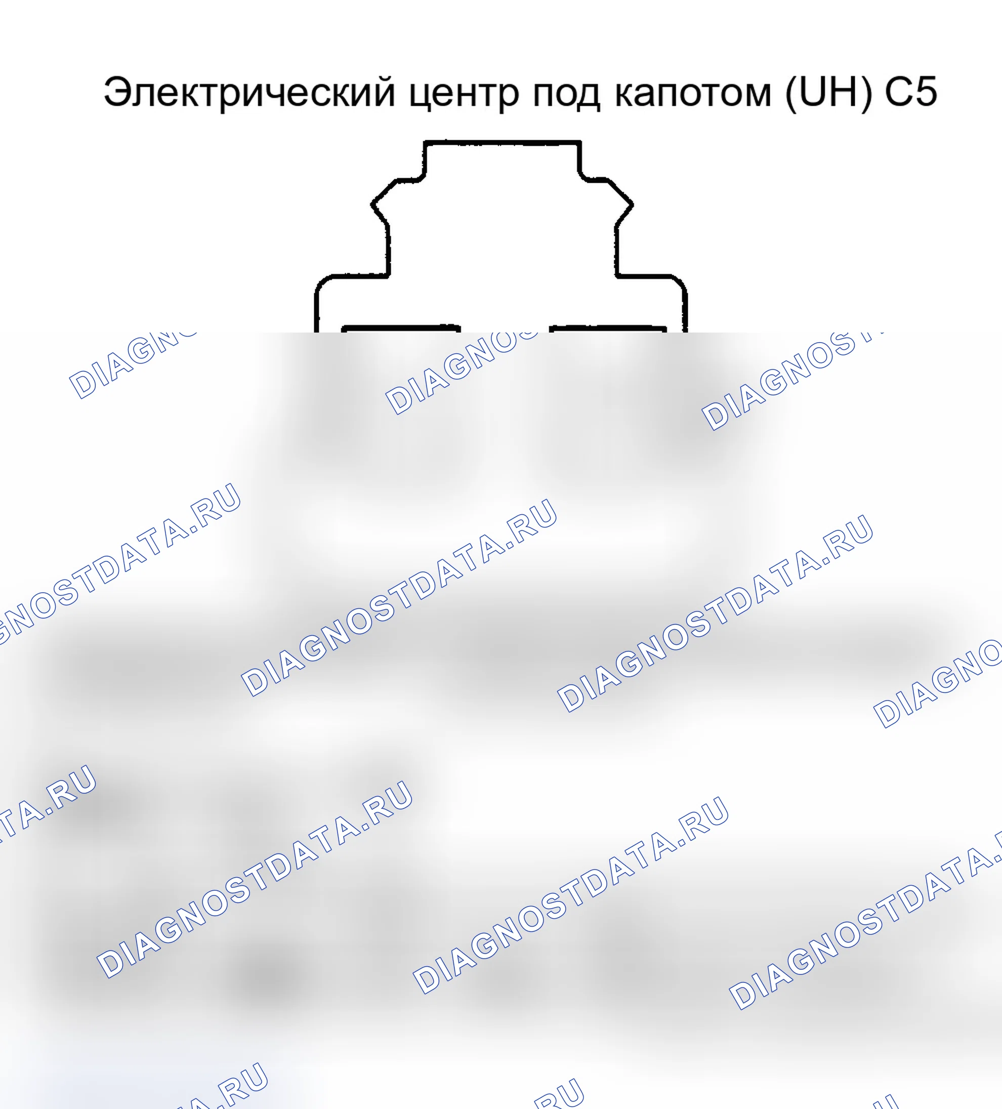 Рис. 98: ЭЛЕКТРИЧЕСКИЙ ЦЕНТР ПОД КАПОТОМ (UH) C5. Pontiac Trans Sport II