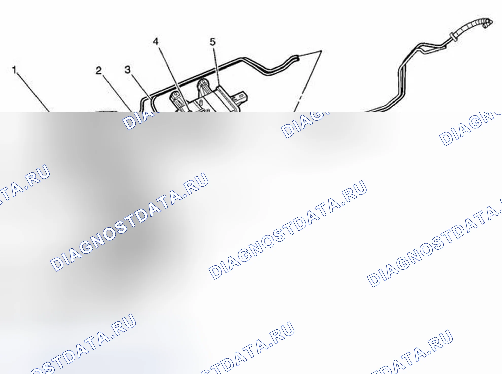Рис. 29: Схема прокладки шлангов для испарительных выбросов (EVAP). Chevrolet Equinox I