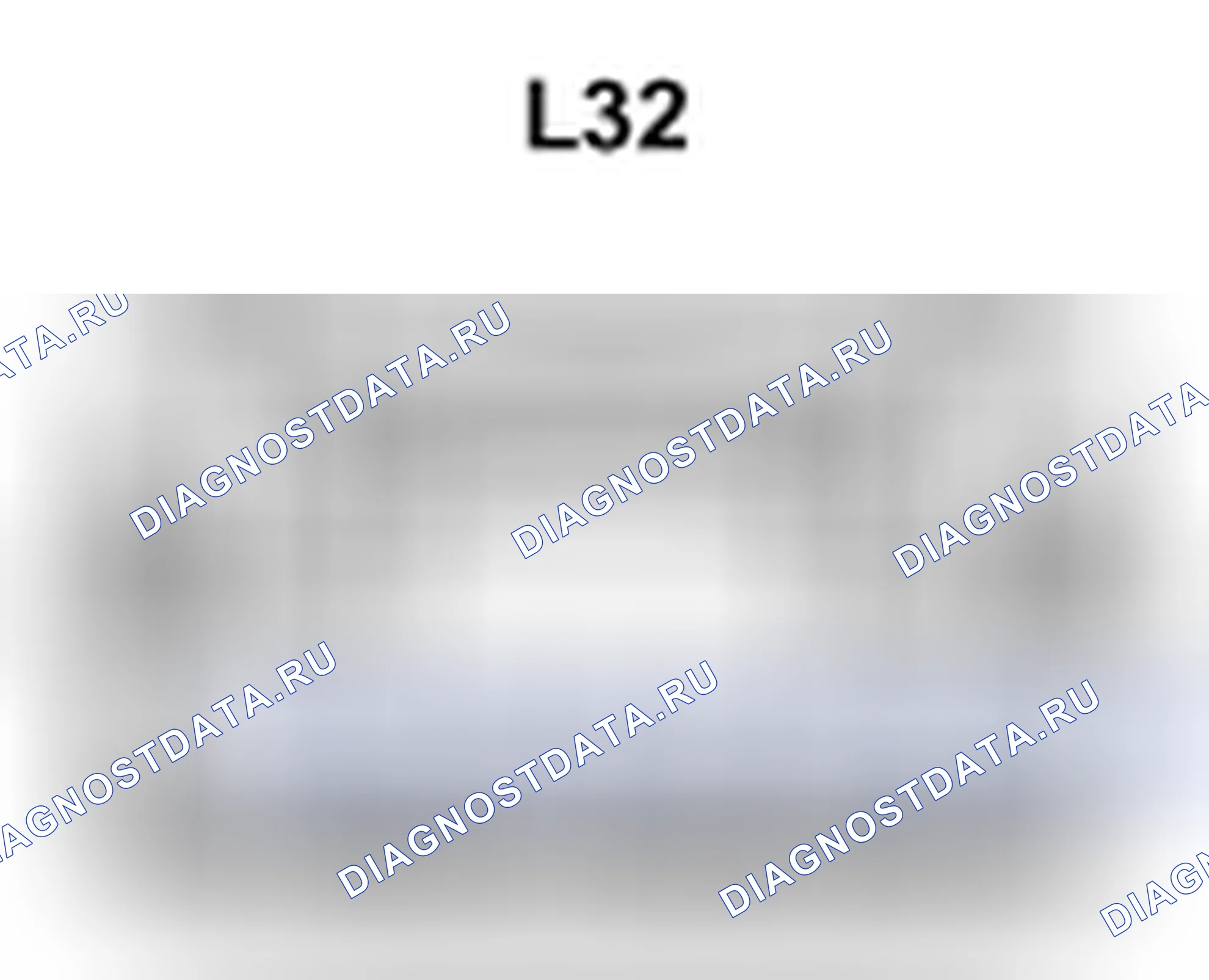 Рис. 538: Вид с торца соединителя коробки кода идентификации (L32). Lexus LS IV