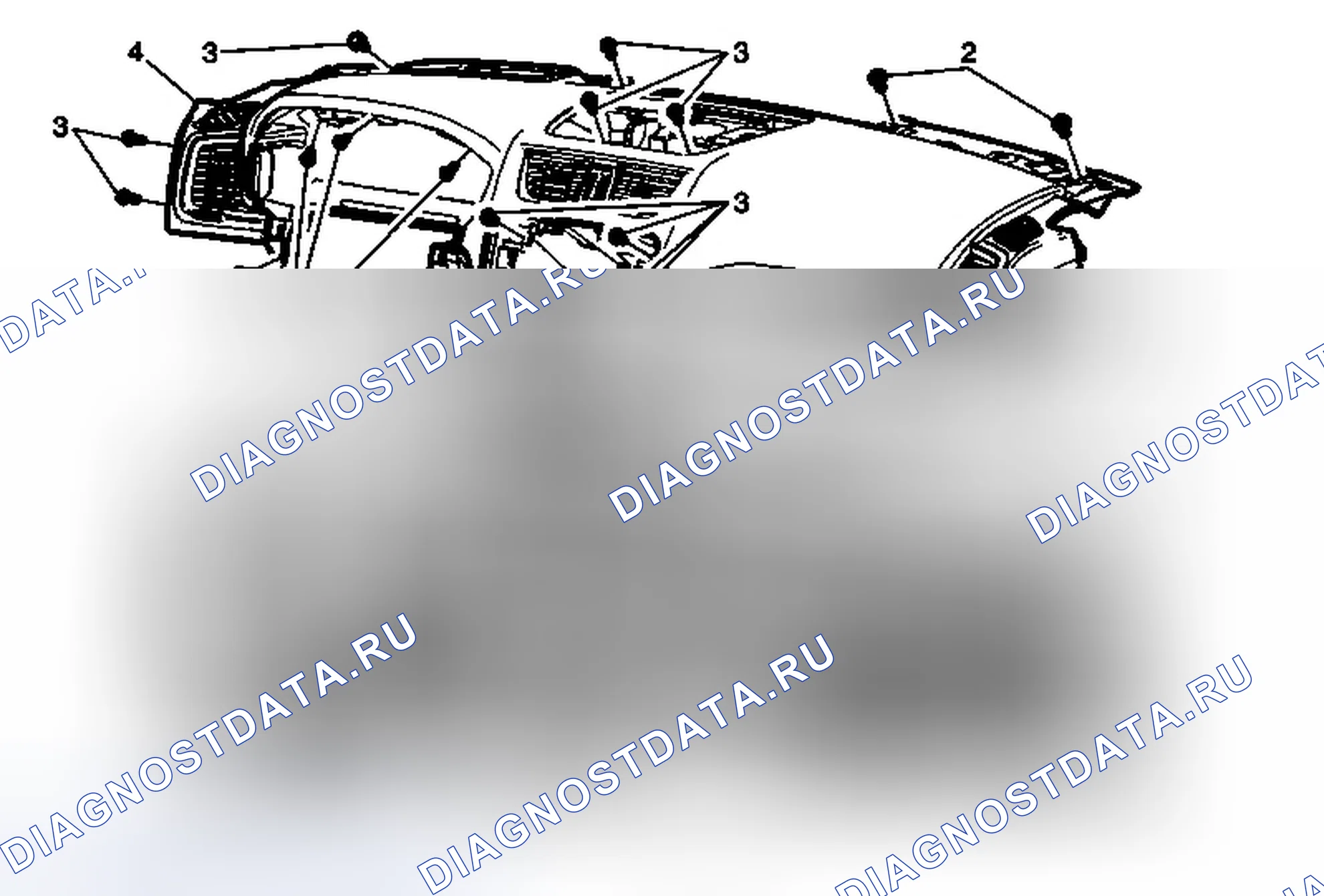 Рис. 205: Замена подстроечной накладки приборной панели (Acadia с RPO UV6). GMC Acadia I рестайлинг