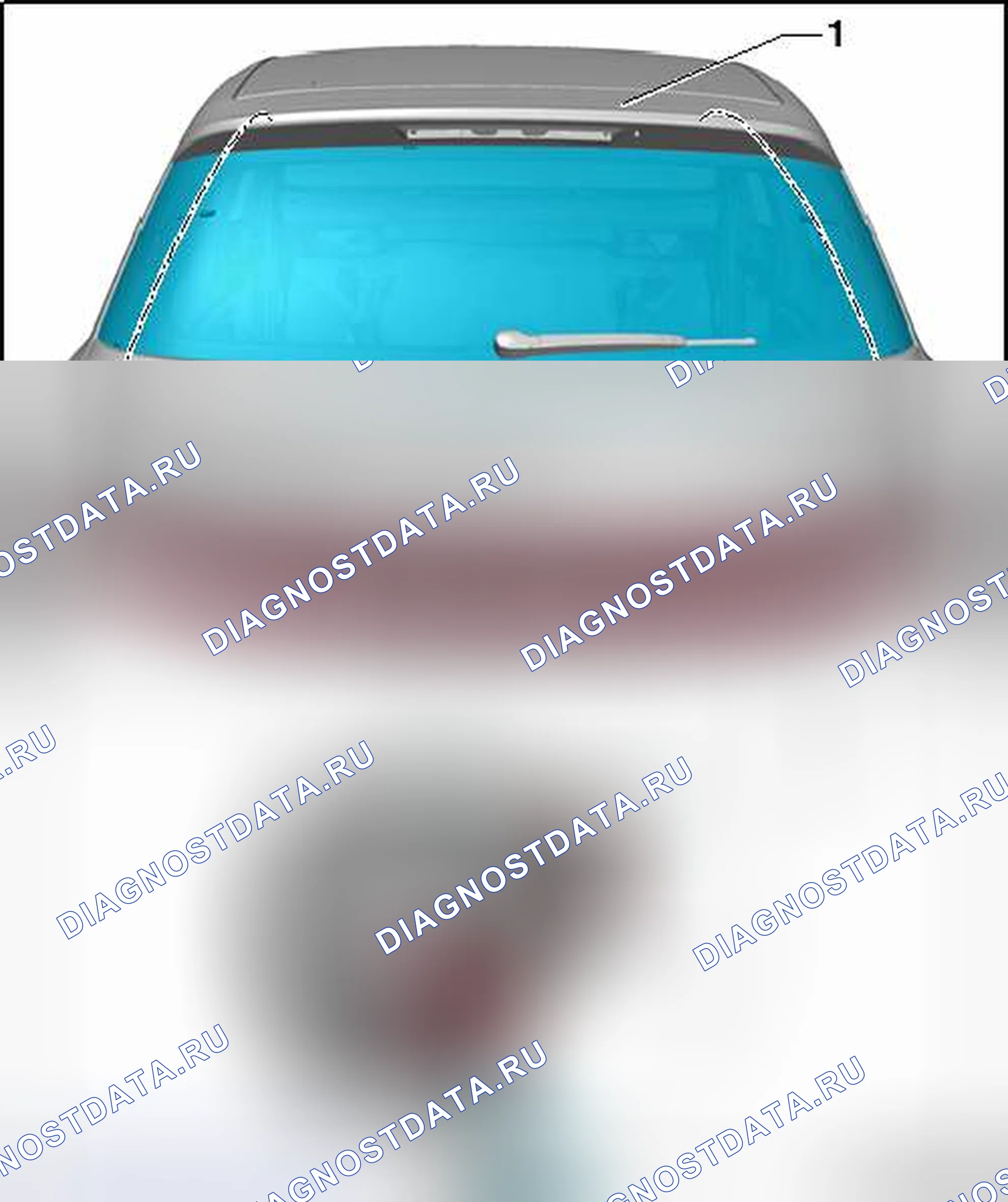 Рис. 41: УДЕРЖИВАЮЩАЯ ПОЛОСА СПОЙЛЕРА КРАЯ КРЫШИ. Volkswagen Golf Mk6