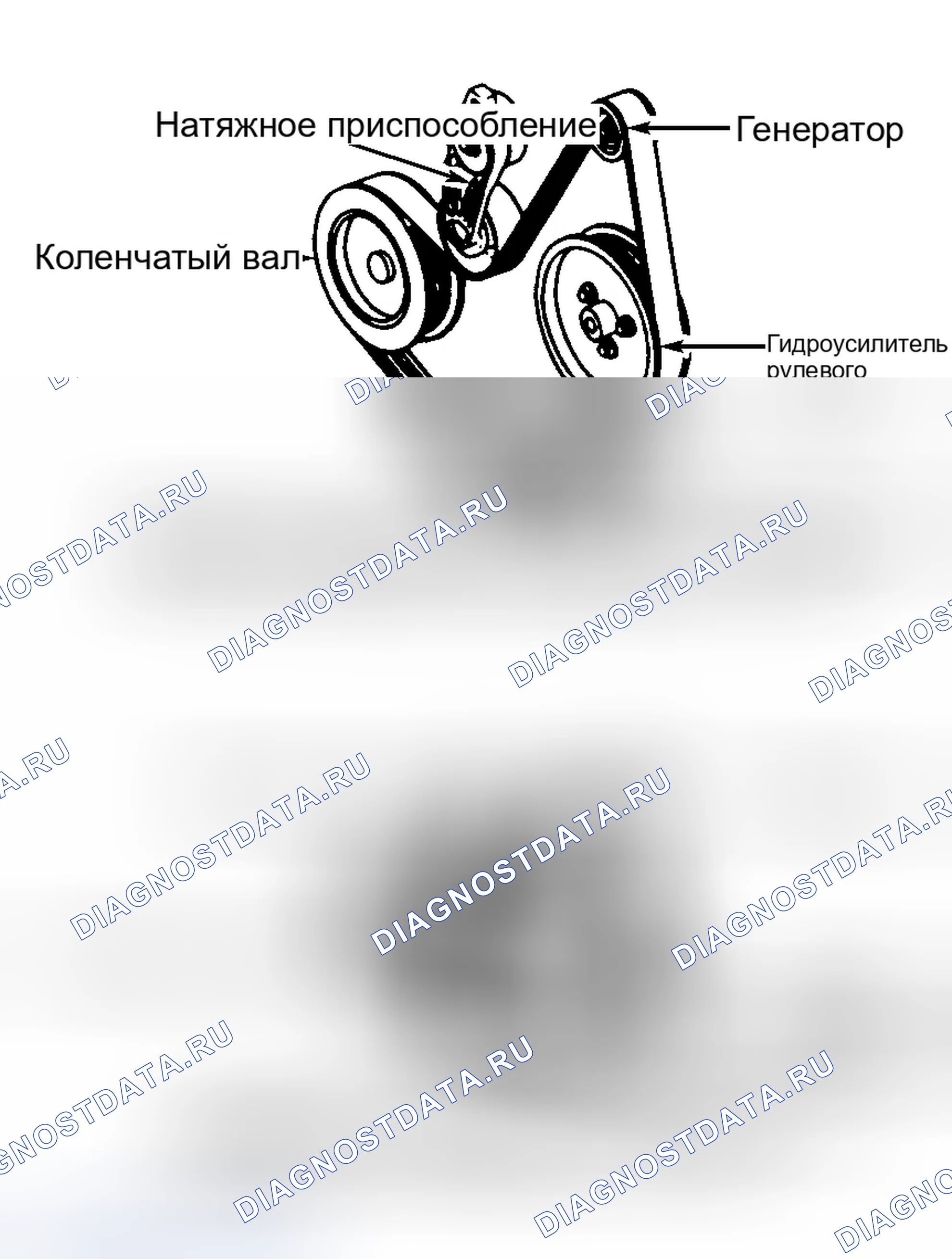 Рис. 8: РАЗВОДКА ПРИВОДНОГО РЕМНЯ (ЭСКОРТ 2.0L 4-CYL. VIN " P "). Ford Contour I рестайлинг