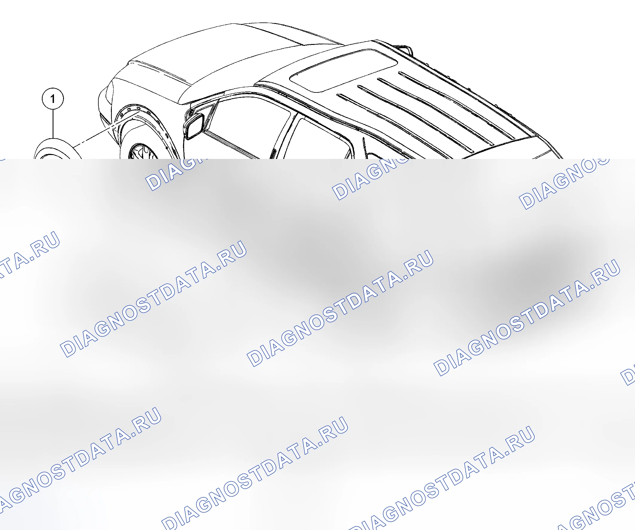 Рис. 12: Внешняя облицовка - разнесенный вид. Hyundai Mistra II
