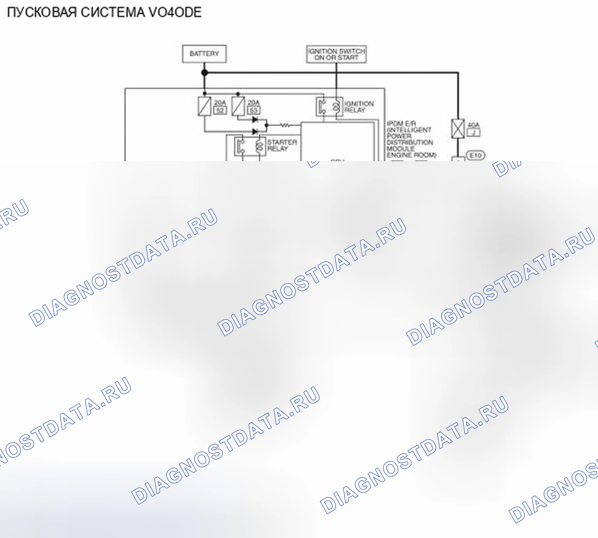 Рис. 7: электросхема - VQ40DE. Nissan Pathfinder III рестайлинг