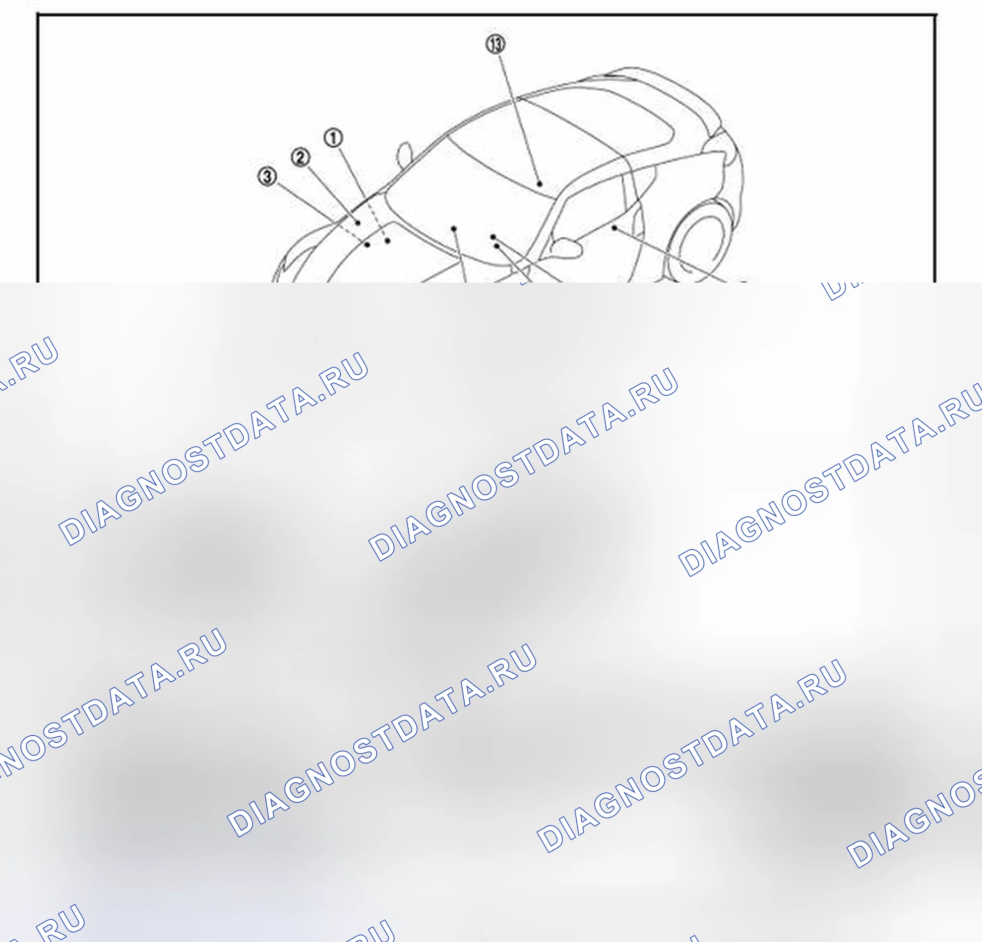 Рис. 18: ИНДИКАТОР ПЕРЕМЕЩЕНИЯ ВВЕРХ: расположение компонентов. Nissan 370Z I рестайлинг