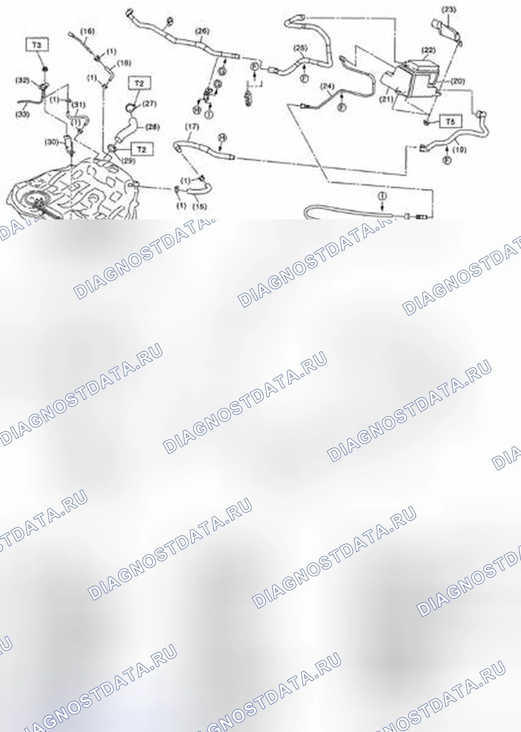 Рис. 388: ТОПЛИВНАЯ МАГИСТРАЛЬ. Subaru Legacy BM/BR