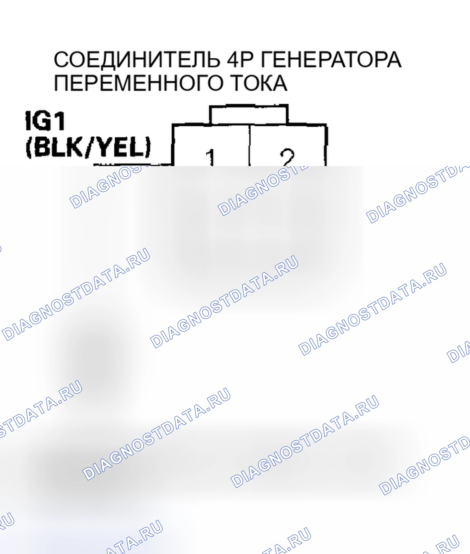 Рис. 23: P16BC расшифровка кода ошибки: низковольтная цепь FR генератора переменного тока/цепь IGP (модели 2005-2006 гг.). Acura RSX I