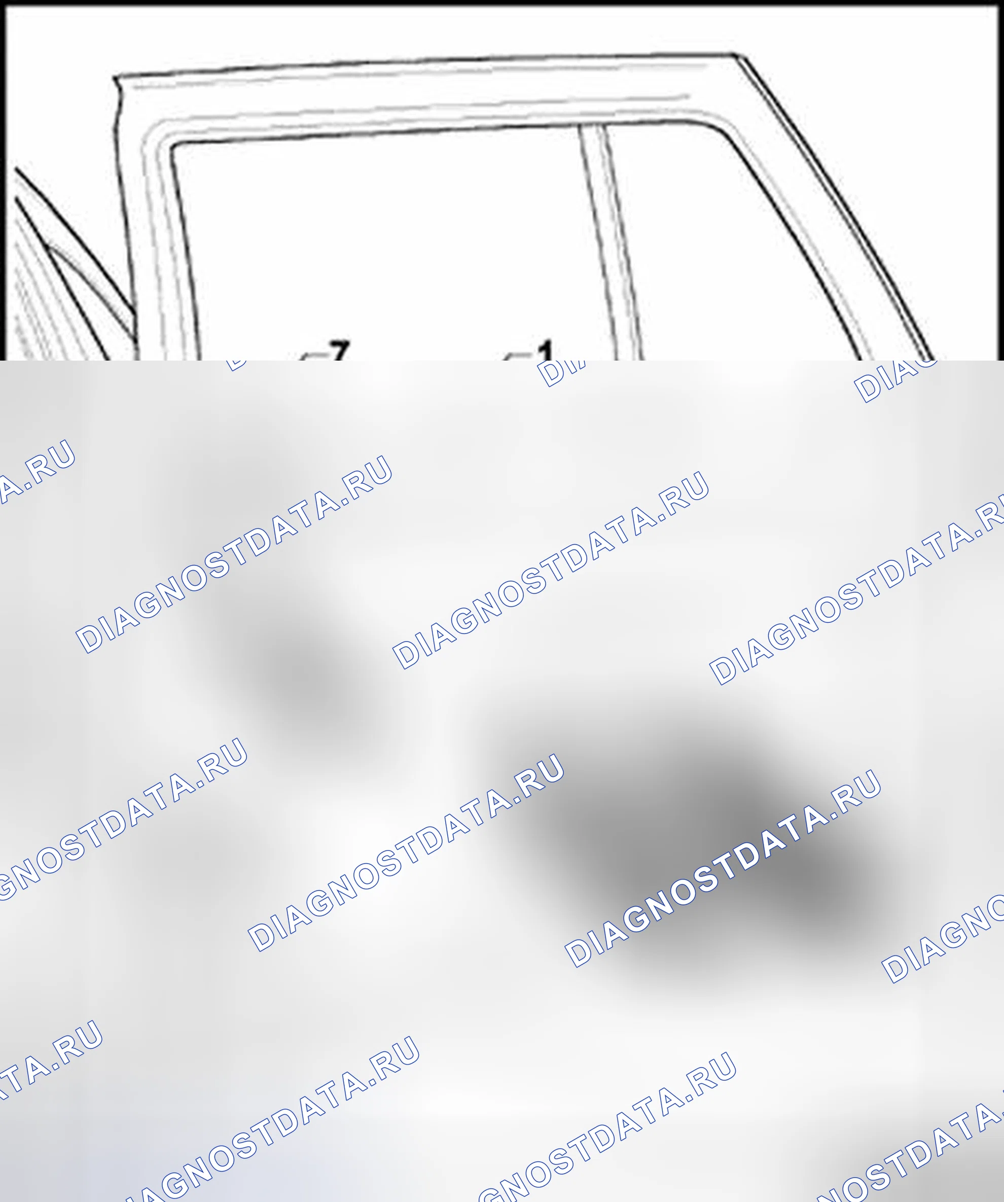 Рис. 97: Отделка задней двери, обзор сборки. Volkswagen Golf Mk4