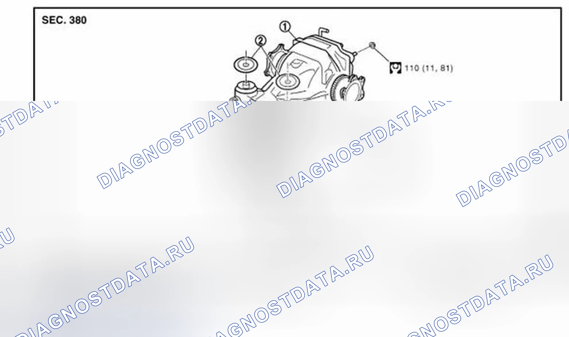 Рис. 678: A / T: Разнесенный вид. Infiniti G37 IV рестайлинг
