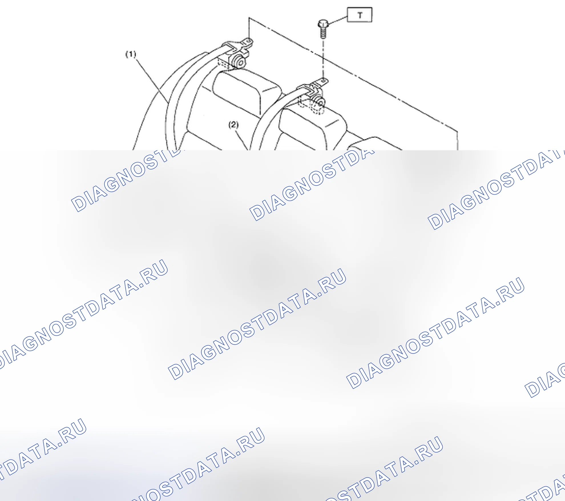 Рис. 8: ЗАДНИЙ РЕМЕНЬ БЕЗОПАСНОСТИ (МОДЕЛЬ СЕДАНА). Subaru Outback BP рестайлинг