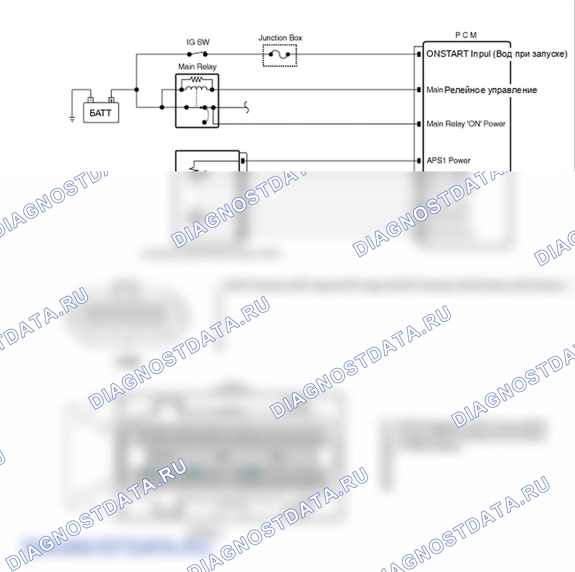 Фрагмент электросхемы: P2128. Hyundai Santa Fe CM