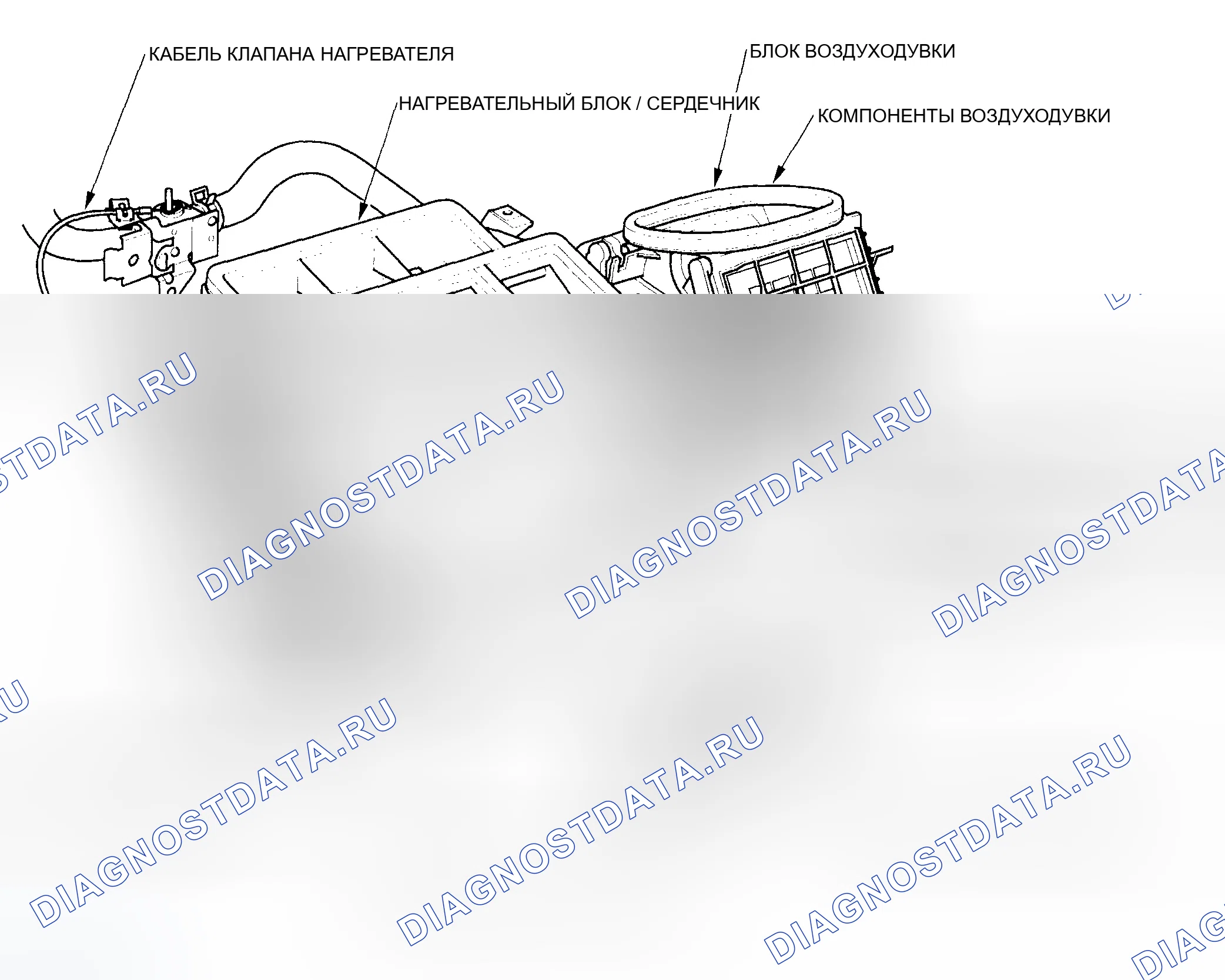 Рис. 2: Расположение компонентов lndex. Honda CR-V II