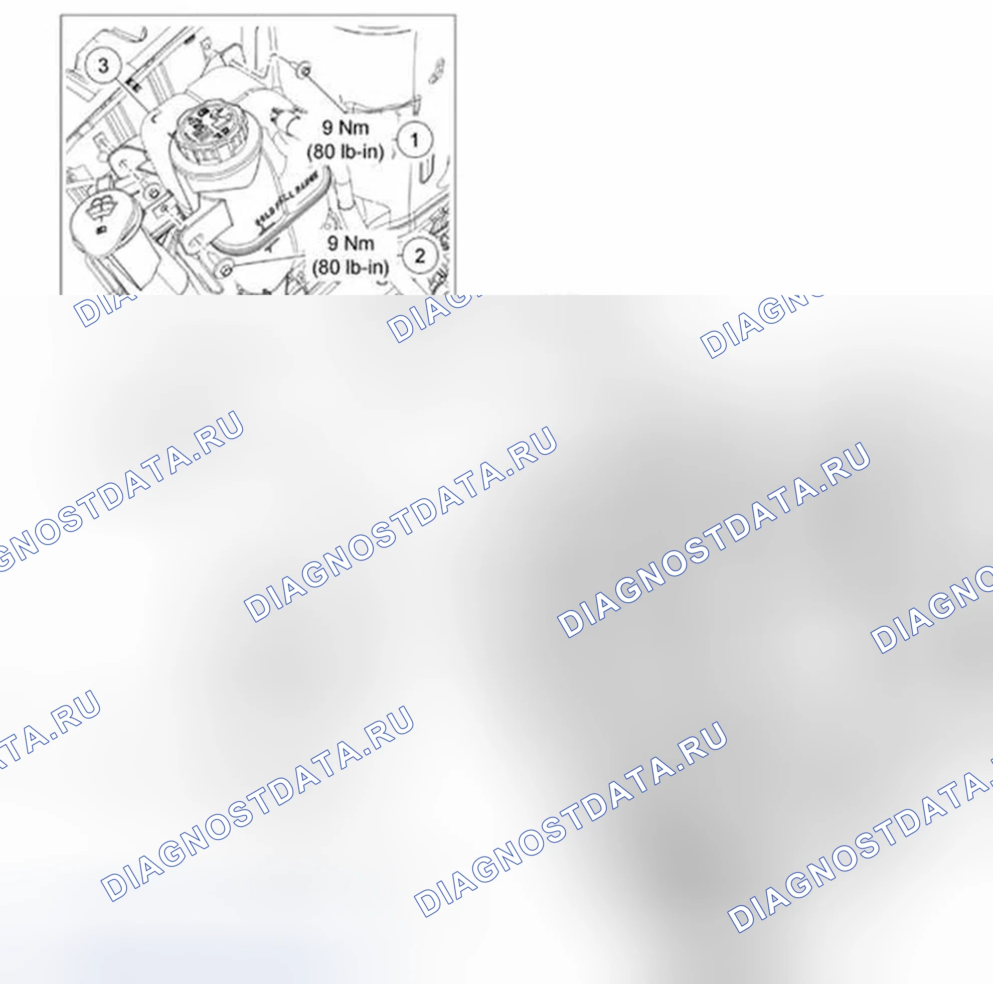 Рис. 513: Крепление двигателя. Ford Edge I рестайлинг