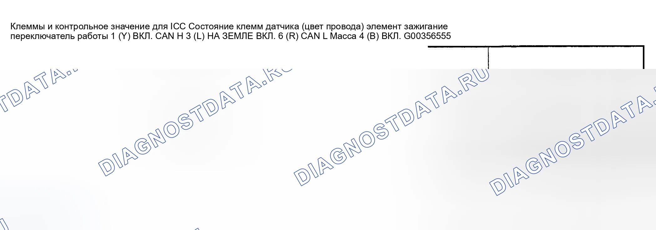 Рис. 17: КЛЕММЫ И ОПОРНОЕ ЗНАЧЕНИЕ ДЛЯ ДАТЧИКА ICC. Infiniti FX45 I
