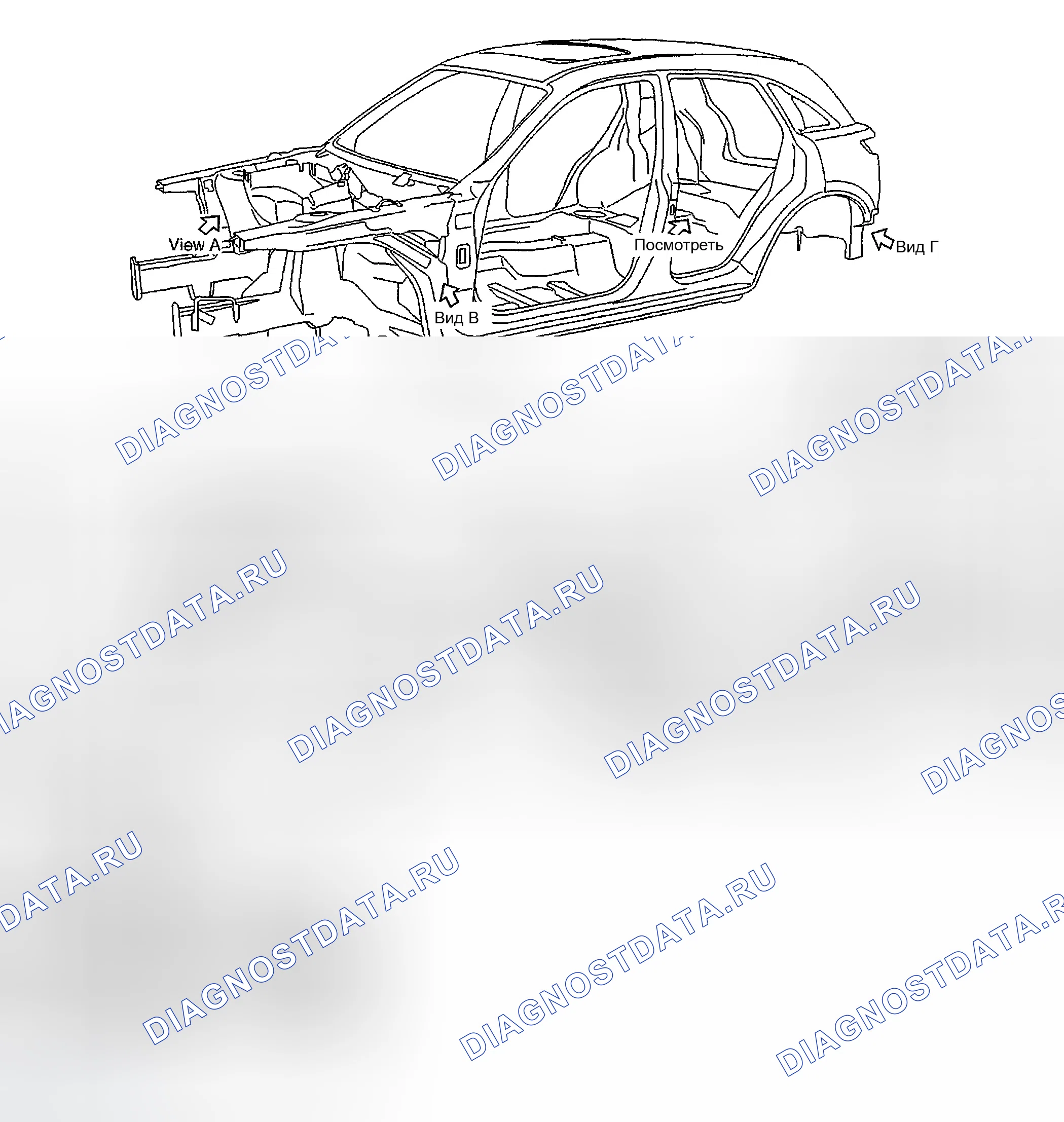 Рис. 63: МЕТКИ СООТВЕТСТВИЯ ЧАСТЕЙ ПАНЕЛИ. Infiniti FX35 I