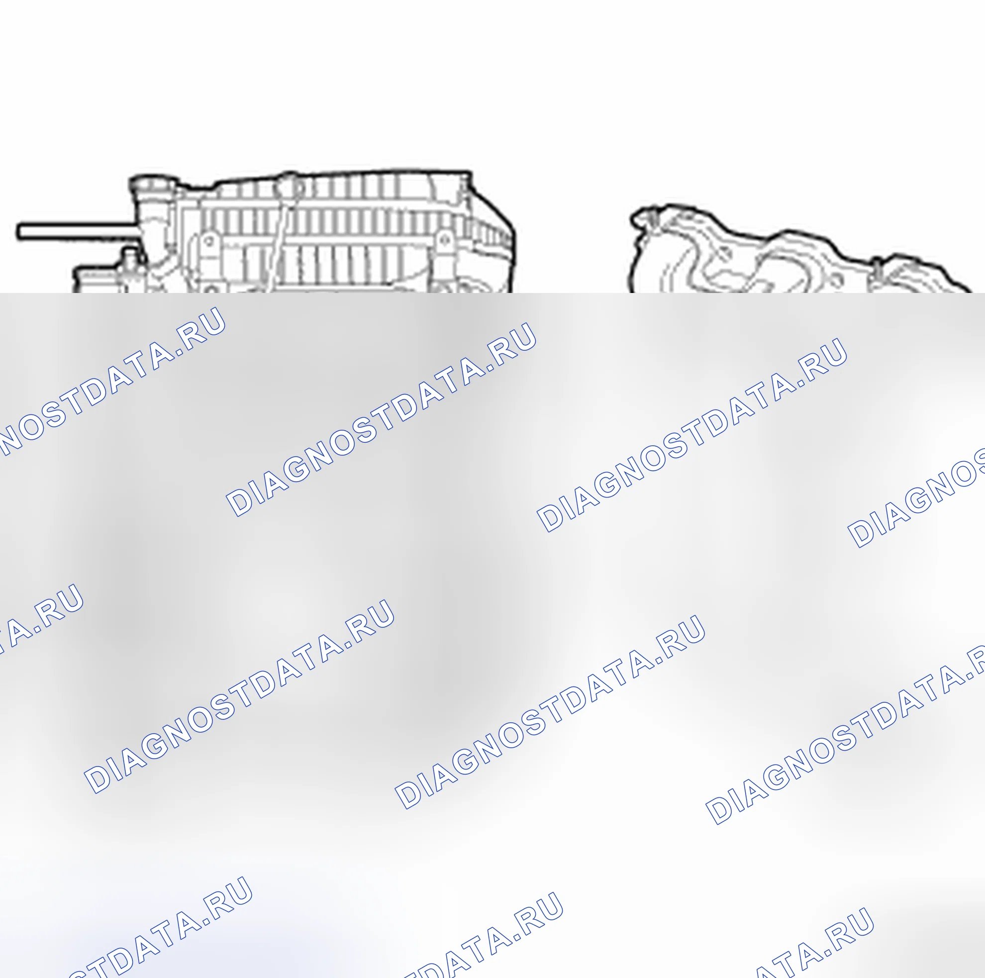 Рис. 403: ВЫПУСКНОЙ КОЛЛЕКТОР. Chrysler Town & Country V