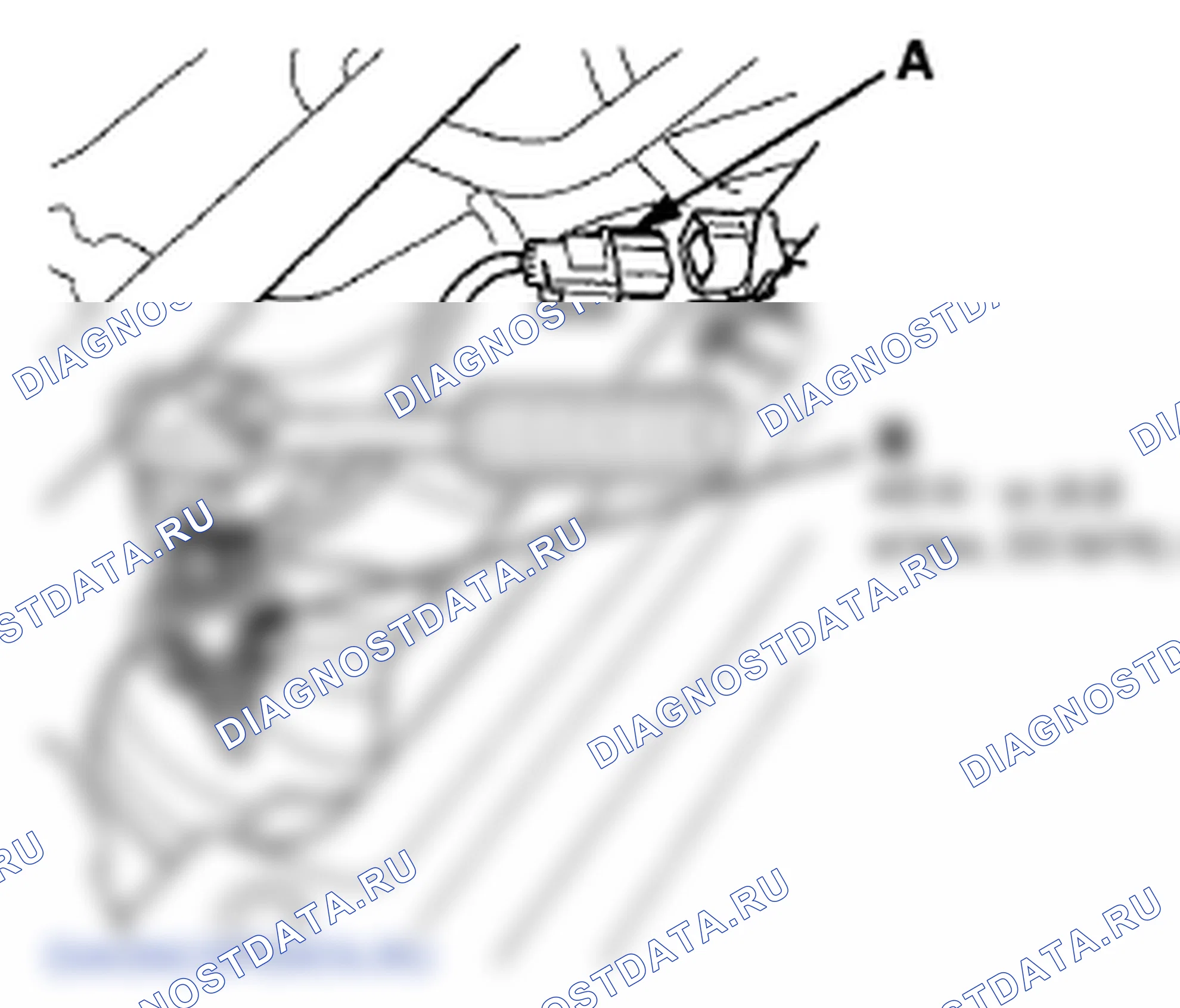 Рис. 905: Замена датчика A / F. Honda Crosstour I