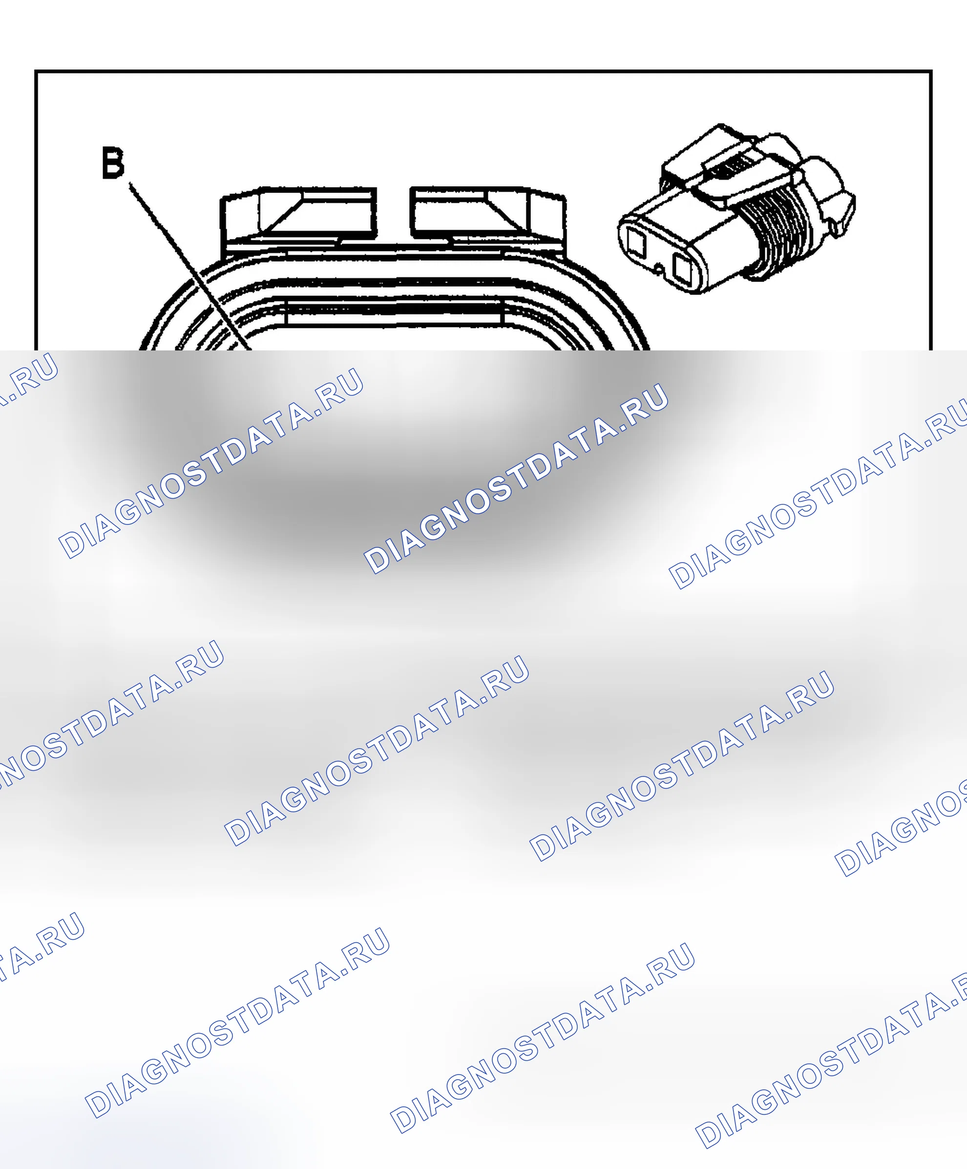 Рис. 372: Фара - Ближний свет - Правый (без HID). Cadillac Seville V