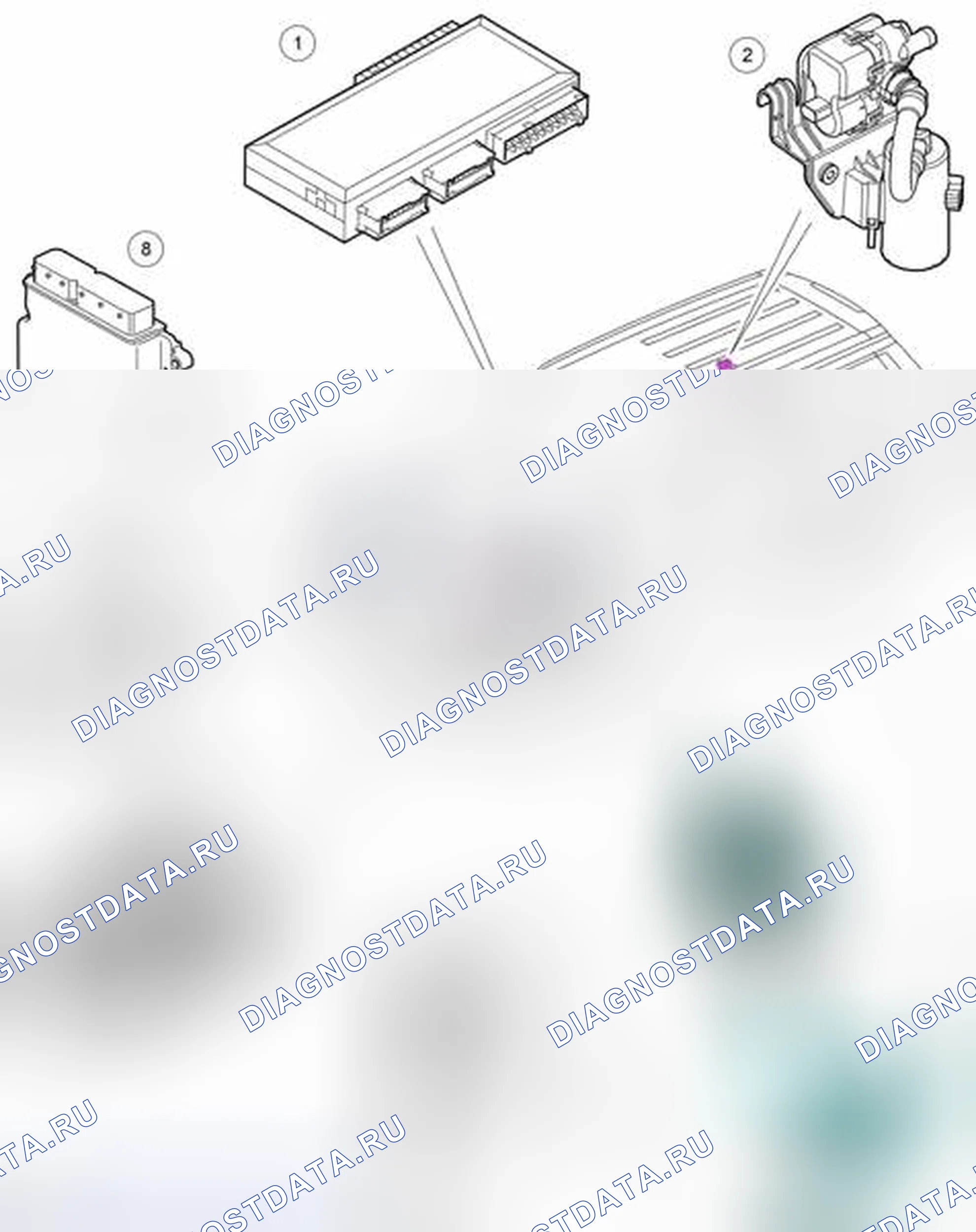 Рис. 30: РАСПОЛОЖЕНИЕ КОМПОНЕНТОВ (ЛИСТ 2 ИЗ 2). Land Rover Range Rover L322