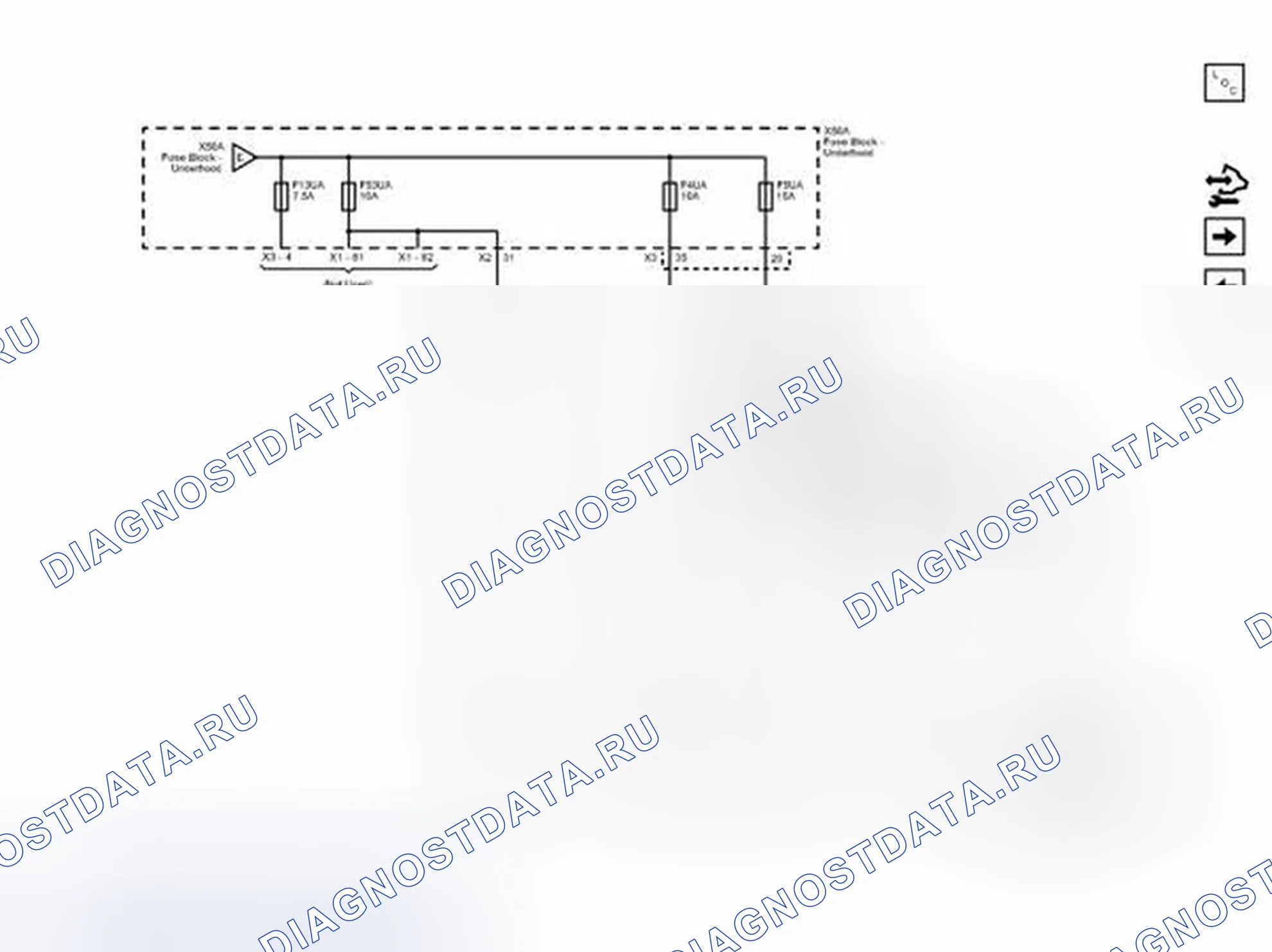 Рис. 41: Предохранители F5UA, F13UA, F53UA и F65UA. Chevrolet Cruze I рестайлинг