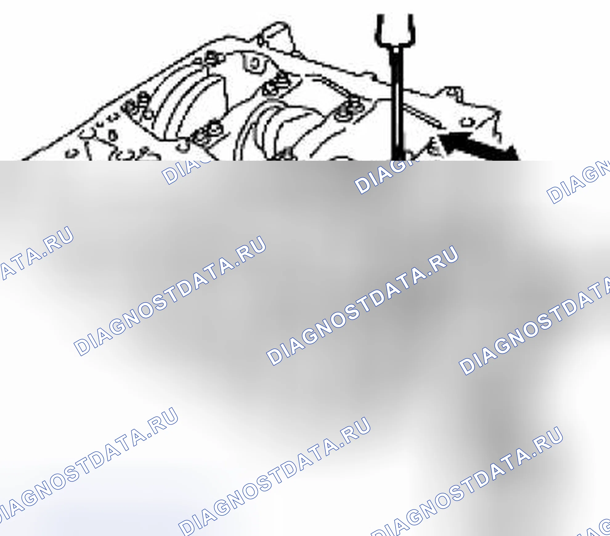 Рис. 378: Люфт конца коленчатого вала. Suzuki Equator I