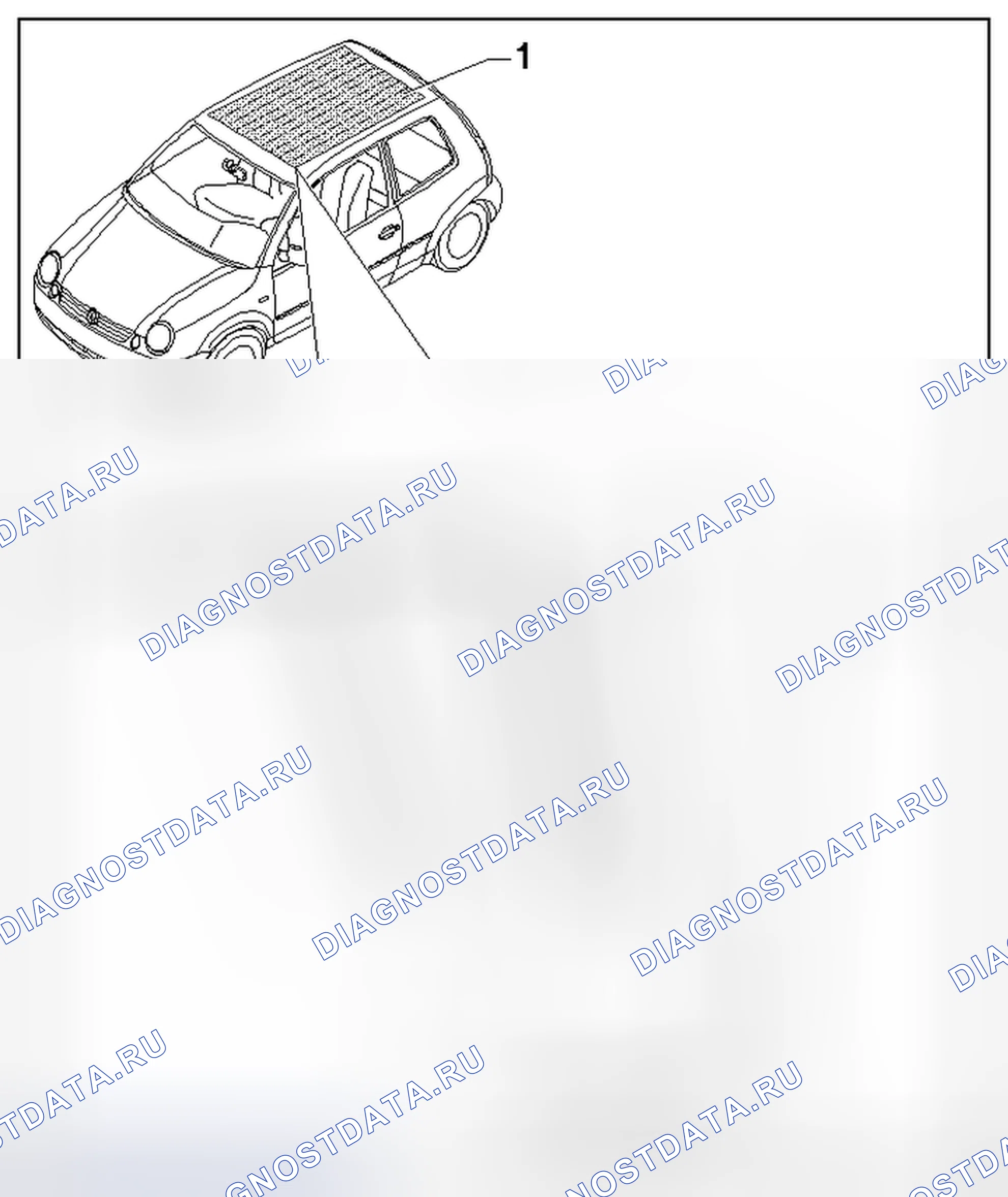 Рис. 67: ИЗОЛЯЦИЯ И АРМИРОВАНИЕ КРОВЛИ. Volkswagen Golf Mk7