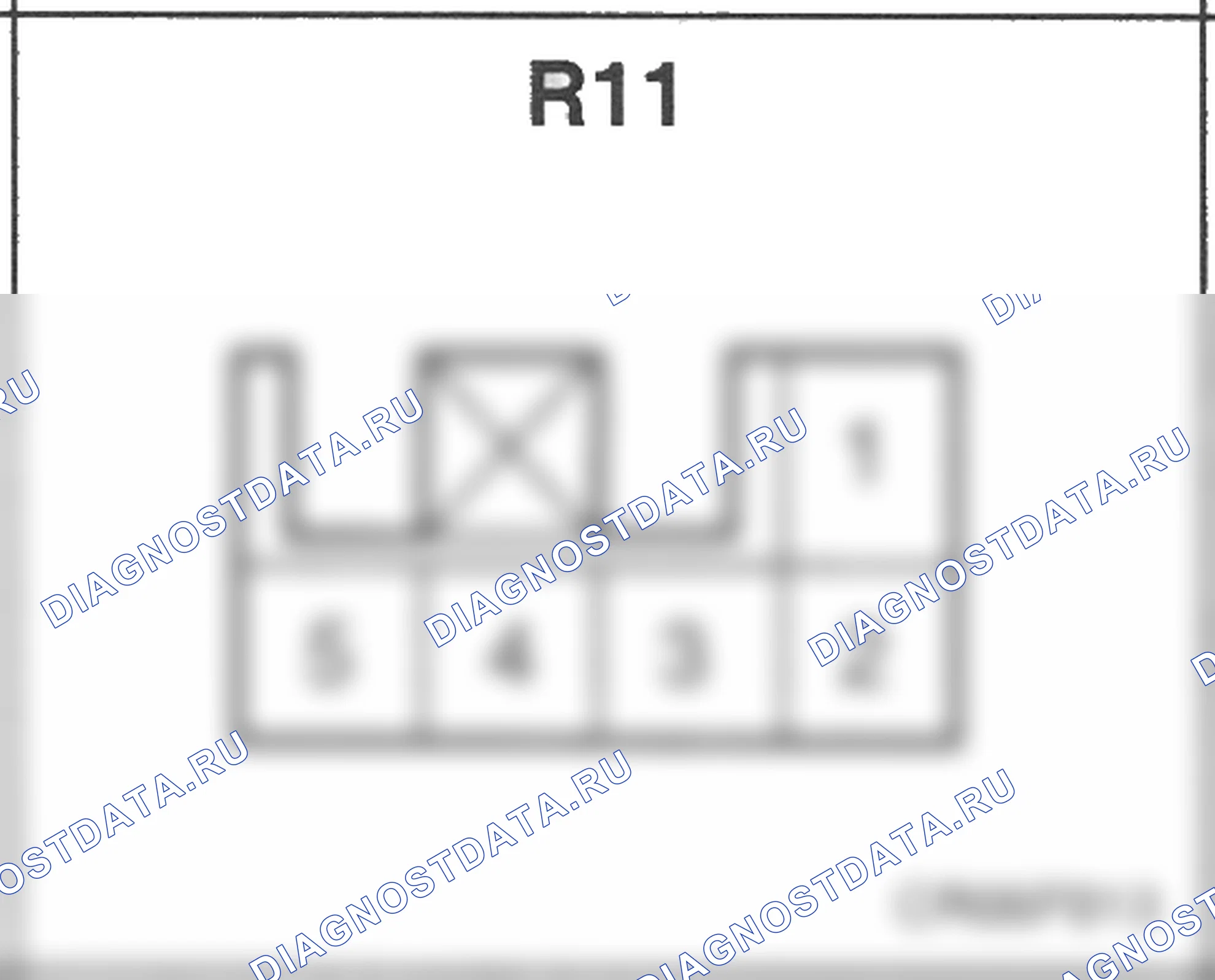 Распиновка разъёма R11 — заднего жгута. Hyundai H-1 A1