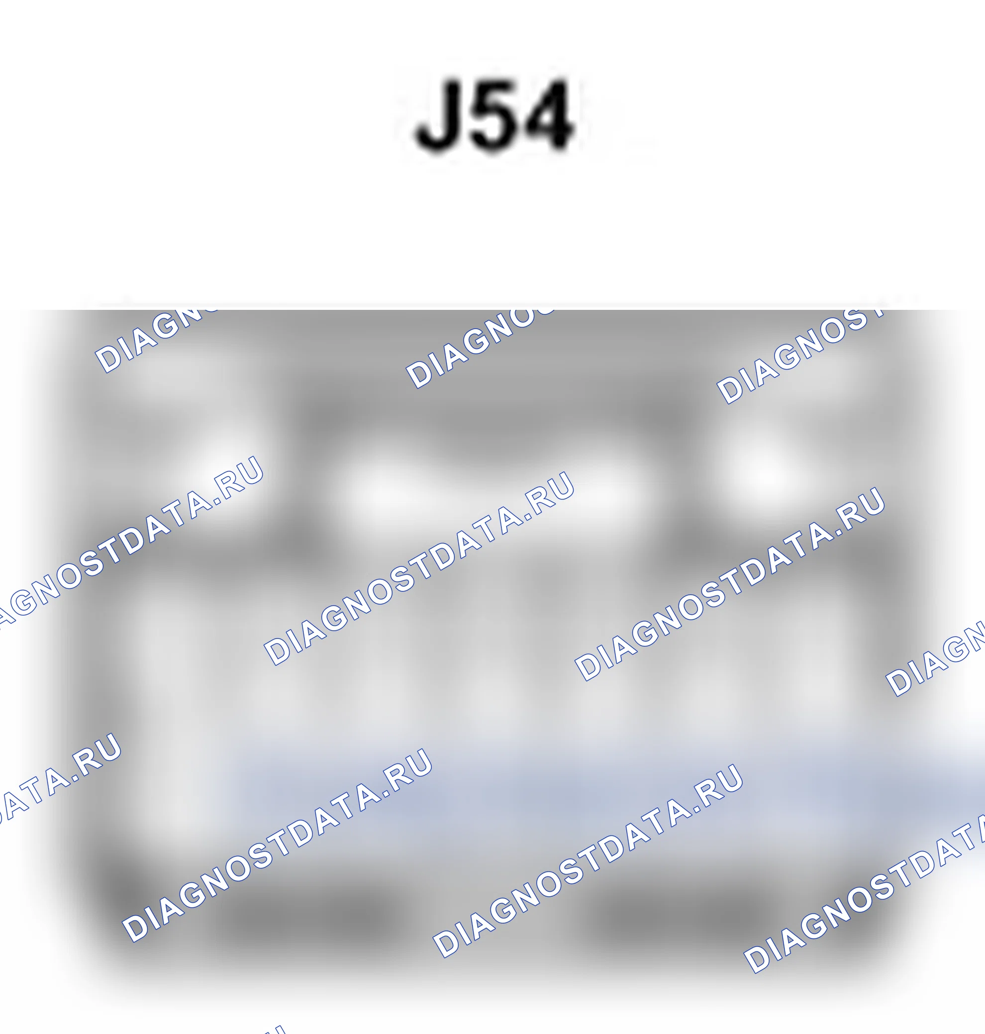 Рис. 304: Вид с торца монтажного разъема панели управления и интеграции (J54). Lexus IS F I