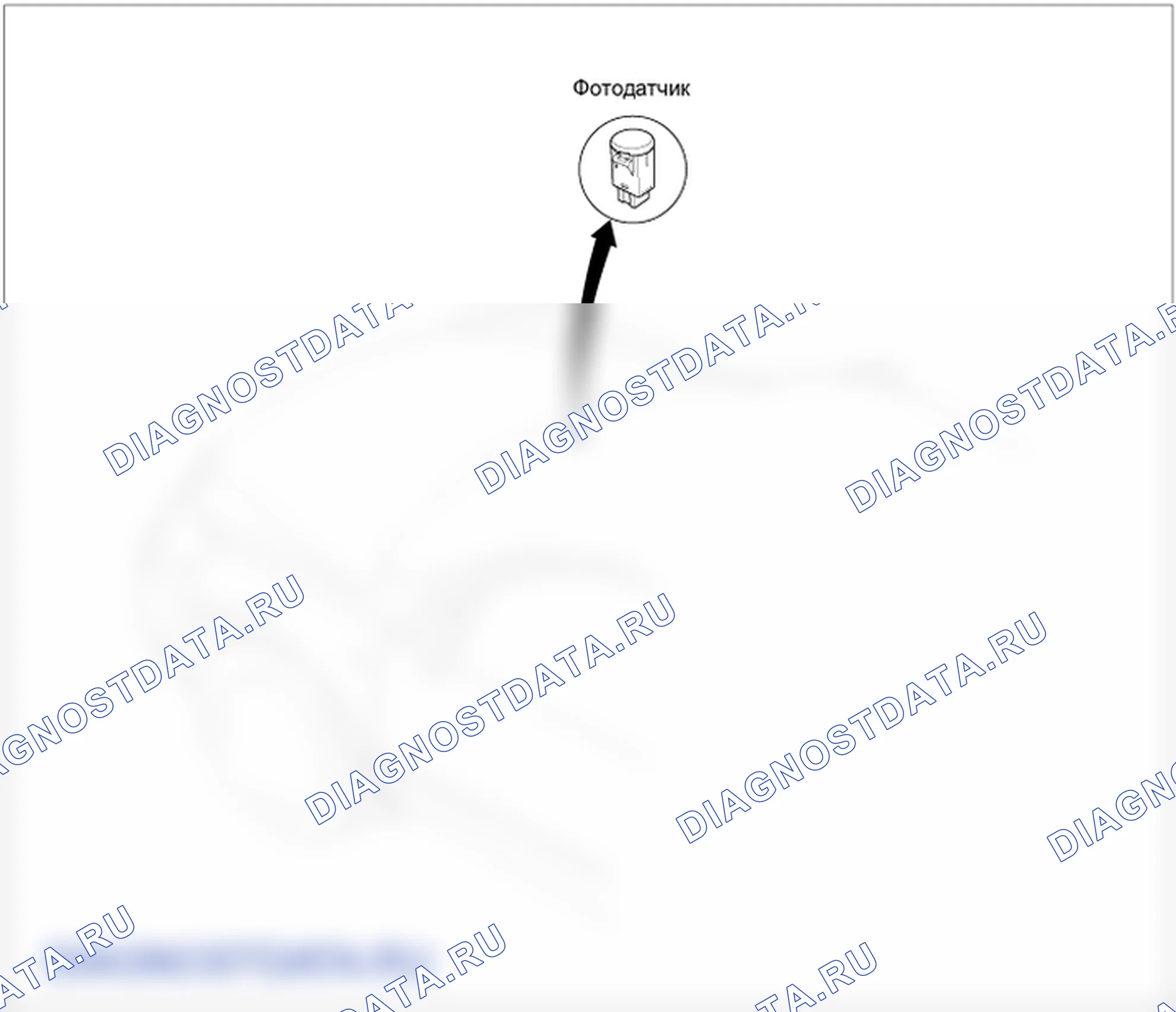Расположение деталей фотодатчика. Hyundai Santa Fe CM