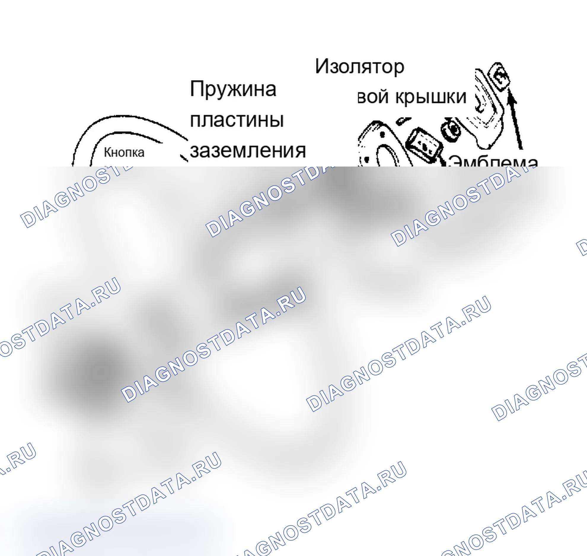 Рис. 1: Типичный узел рулевого колеса Mazda. Mazda 626 GC