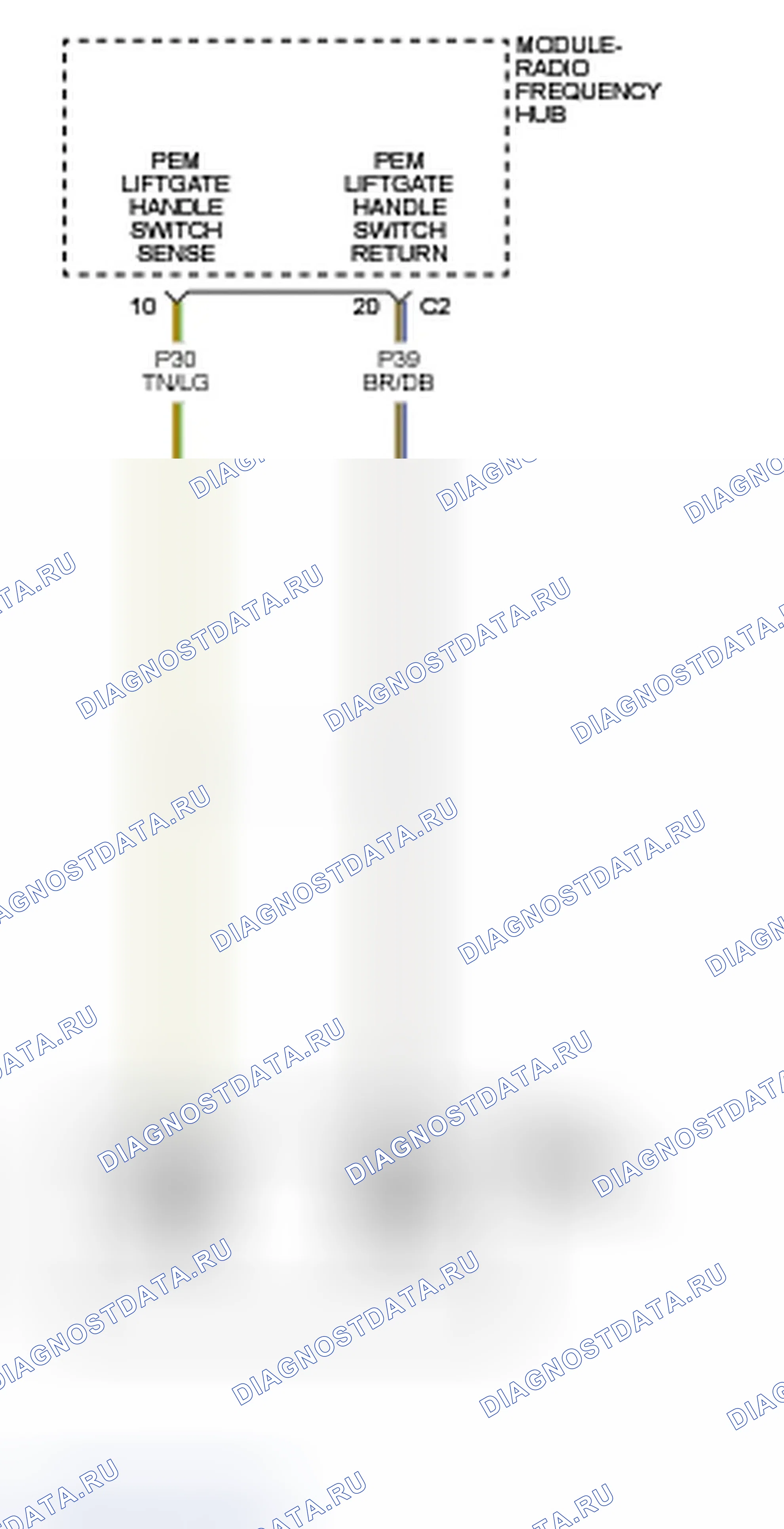 Рис. 64: B259E-01-TRUNK / дверь багажника дверь HANDLE SENSE - GENERAL электрооборудование отказ. Dodge Dart PF