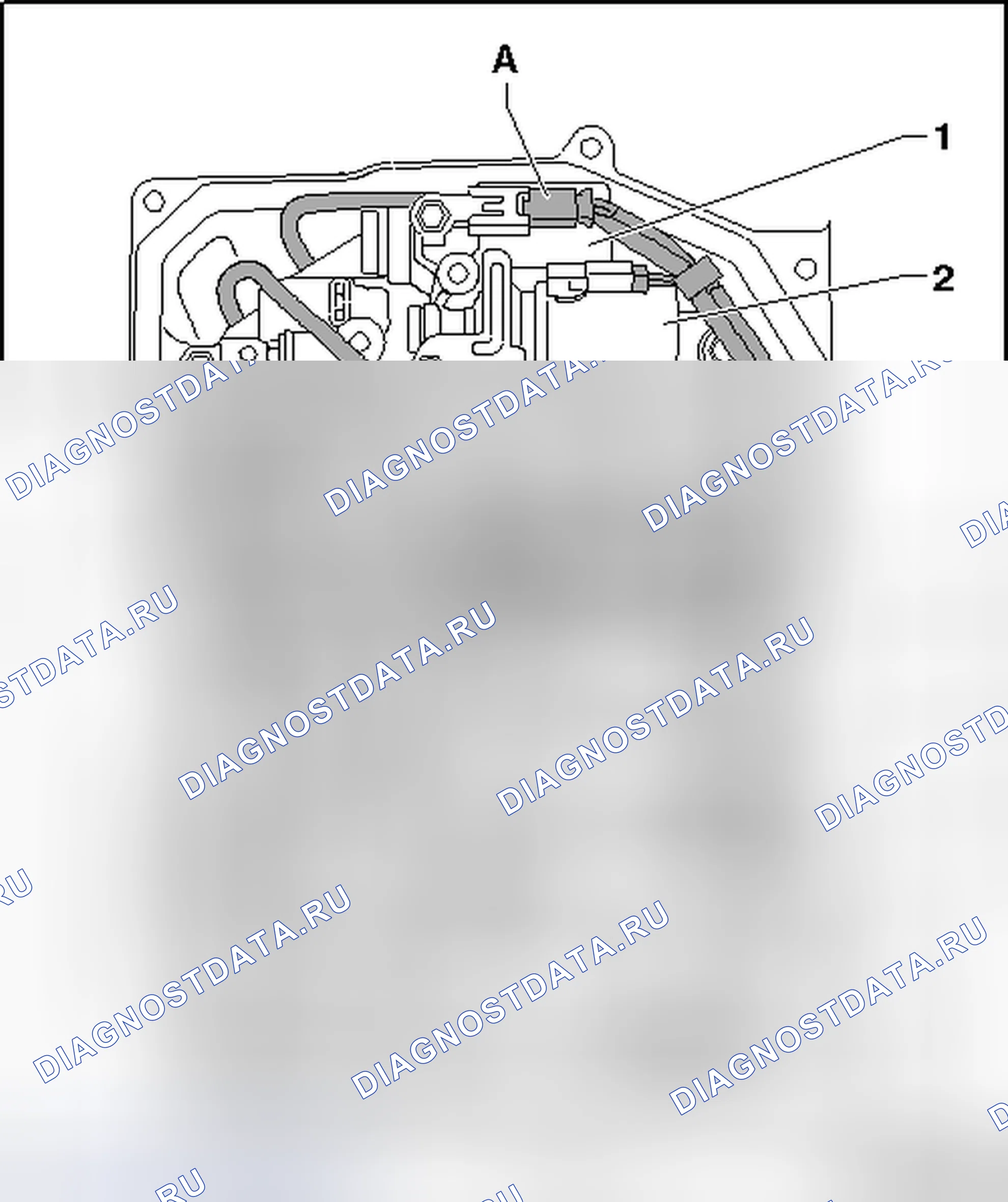 Рис. 144: РАЗВОДКА ПРОВОДОВ, РАЗЪЕМЫ И КРОНШТЕЙН НА КОРПУСЕ КЛАПАНА. Volkswagen Golf Mk6