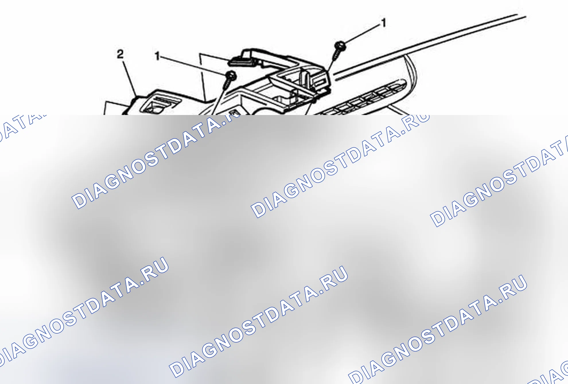 Рис. 107: Замена пластины обрезки кластера приборной панели (с UV6). Cadillac ATS I