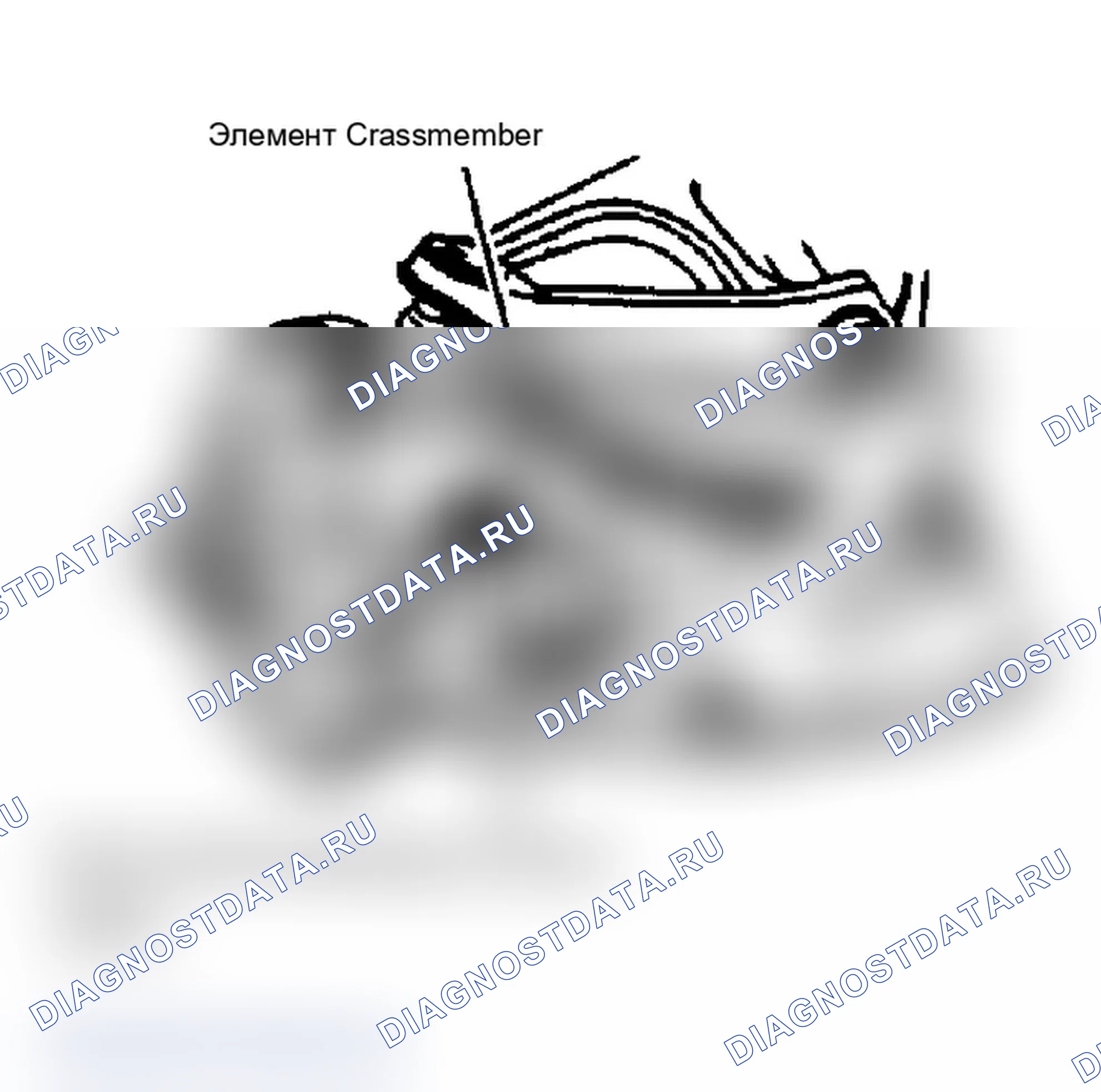Рис. 3: Точки измерения высоты верховой езды серий «C», «K», «G» и «P». Chevrolet Cab & Chassis C20 