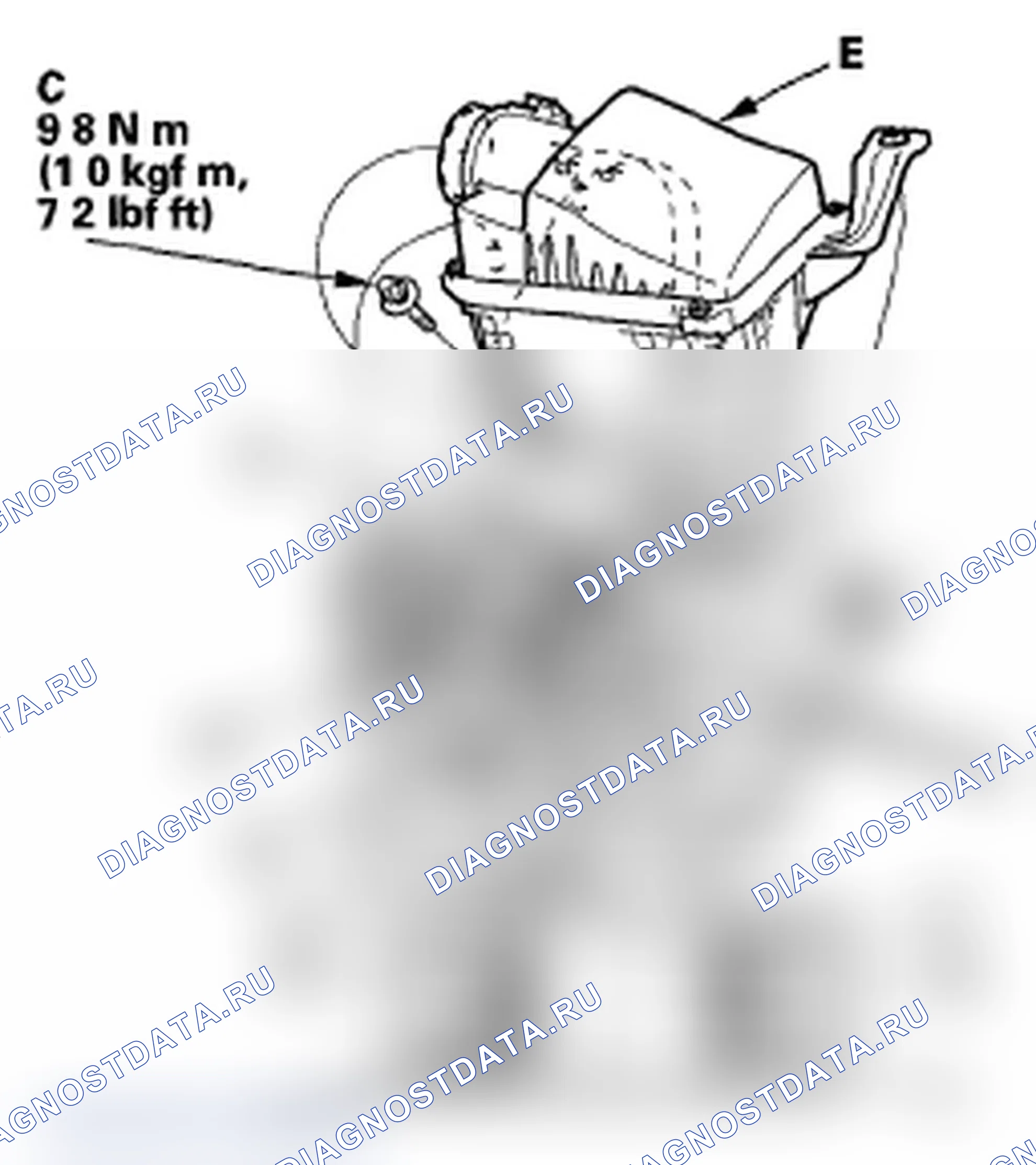 Рис. 19: Демонтаж/монтаж воздухоочистителя. Acura TL IV