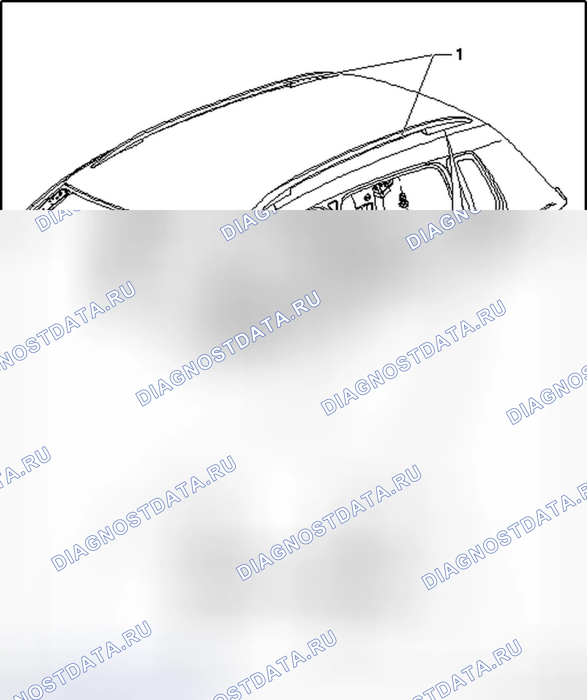 Рис. 5: ОБЗОР КОНСТРУКЦИИ НАПРАВЛЯЮЩЕЙ КРЫШИ В СБОРЕ. Volkswagen Tiguan I