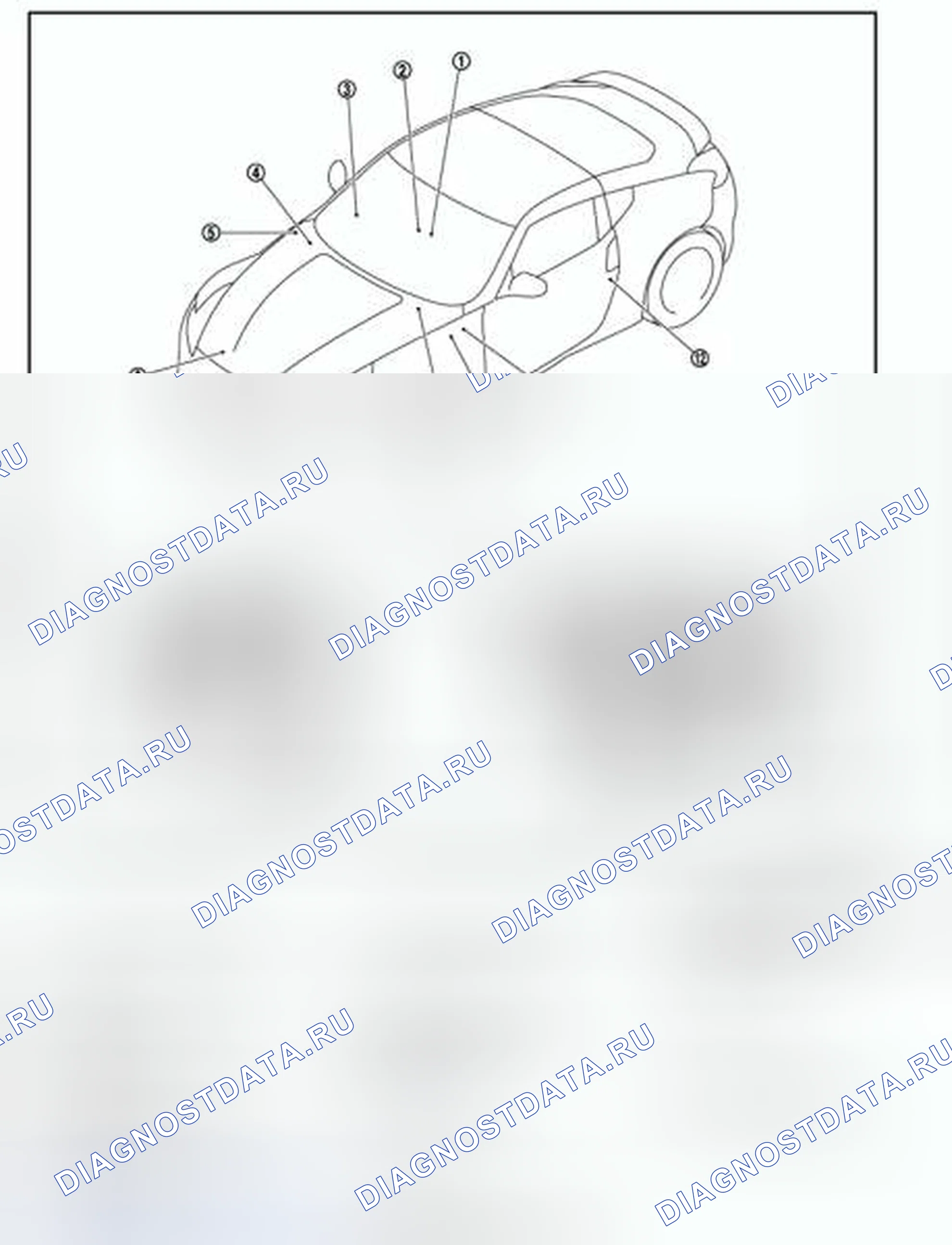 Рис. 162: Расположение компонентов. Honda MDX I