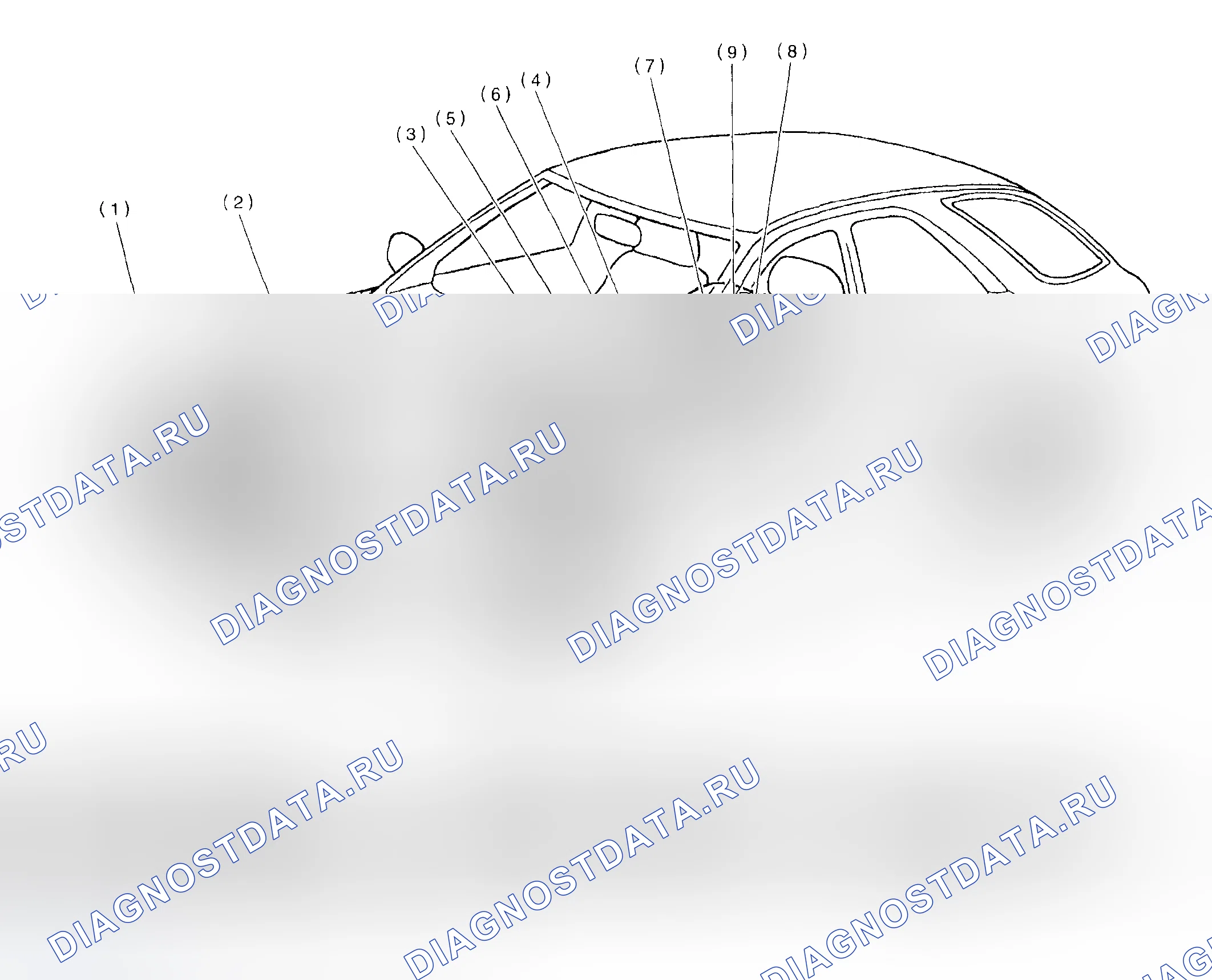 Рис. 120: Идентификация электрических компонентов ABS (1 из 2). Subaru Impreza GD/GC/GG