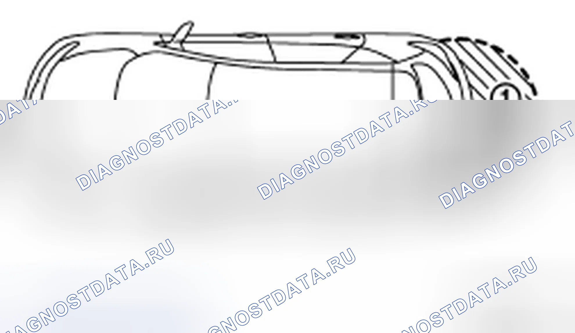 Рис. 107: ЗОНА ОБНАРУЖЕНИЯ АНТЕННЫ С ВНЕШНИМ КЛЮЧОМ. Infiniti EX35 I
