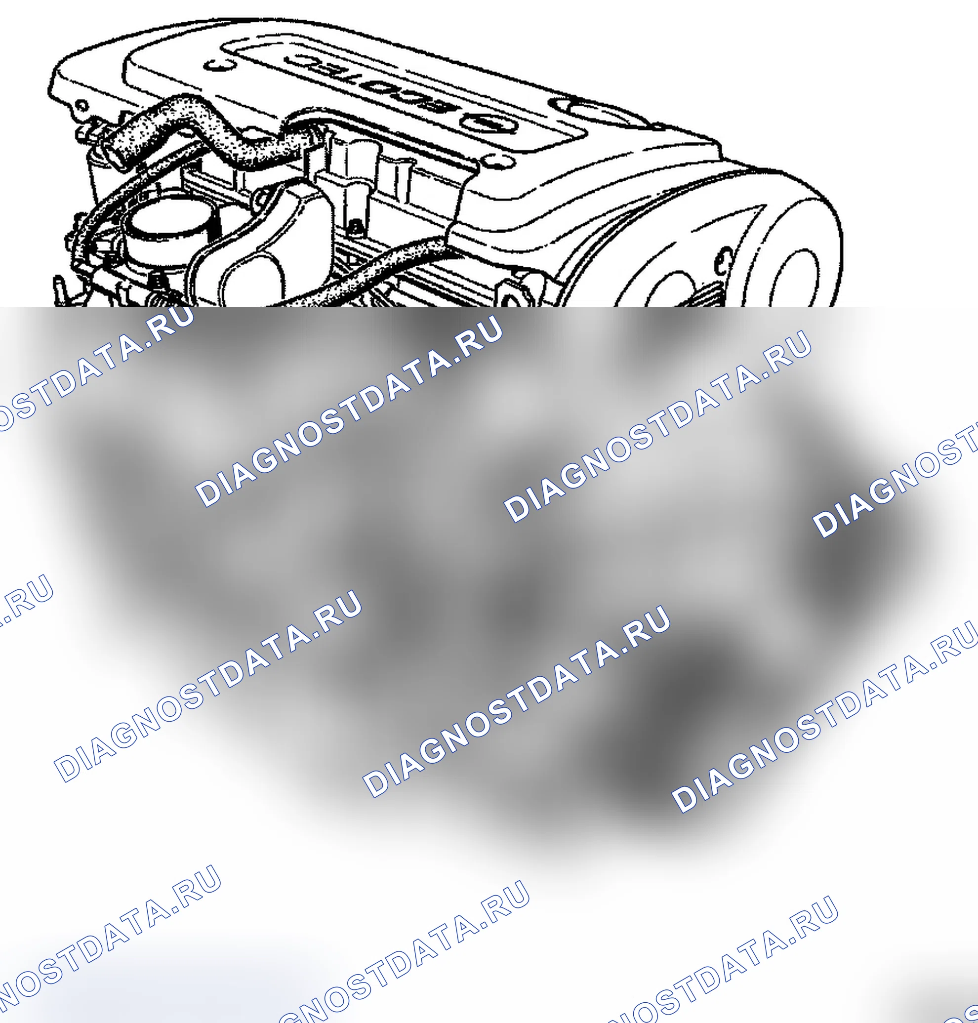Вид двигателя, сторона впуска - Z 14, XE, Z 16 XE - Все типы автомобилей. Opel Vectra B
