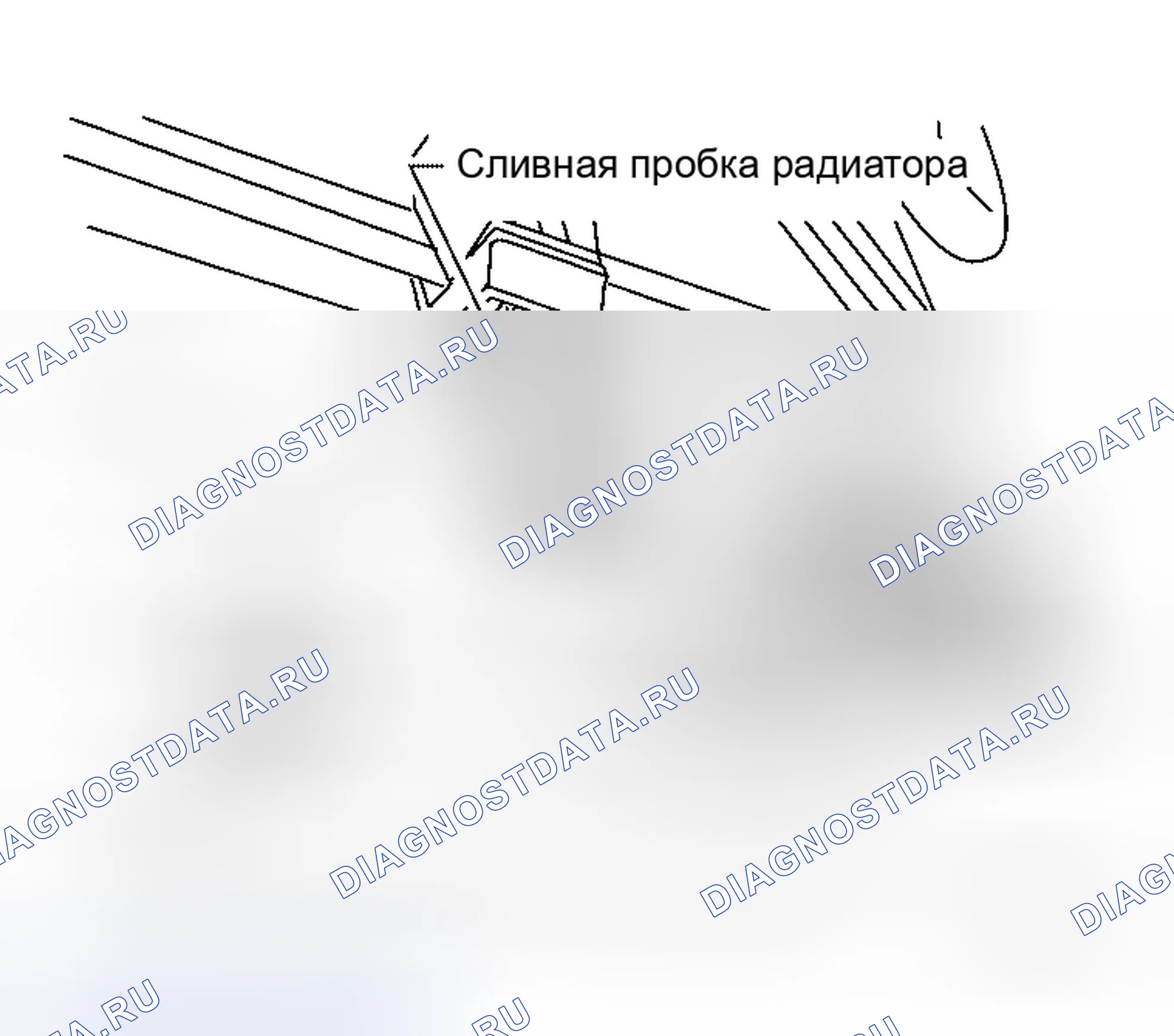 Рис. 14: СЛИВ ОХЛАЖДАЮЩЕЙ ЖИДКОСТИ ДВИГАТЕЛЯ. Honda Odyssey I
