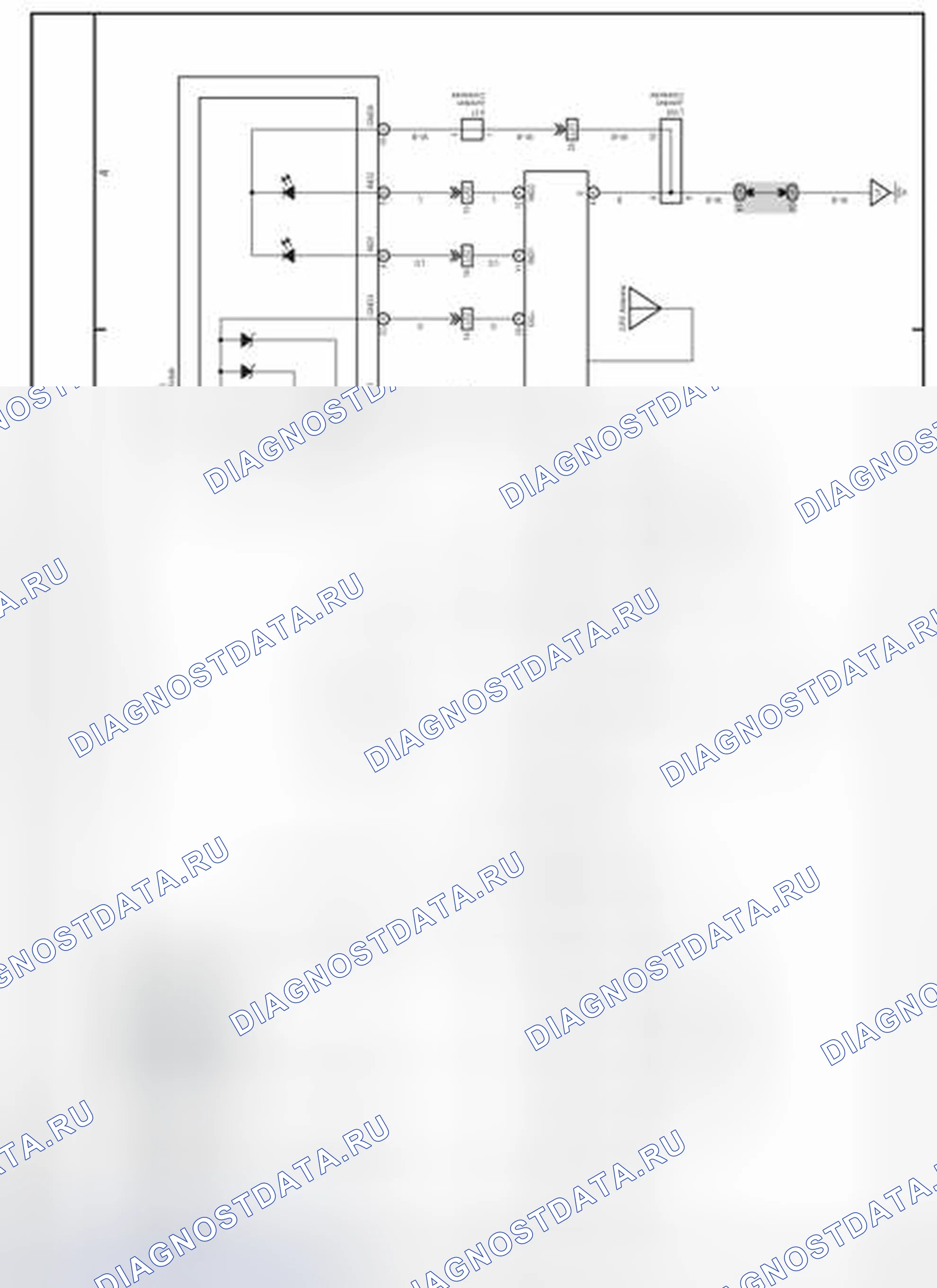 Рис. 222: Электрическая схема подключения Lexus Enform или Safety. Lexus LS IV