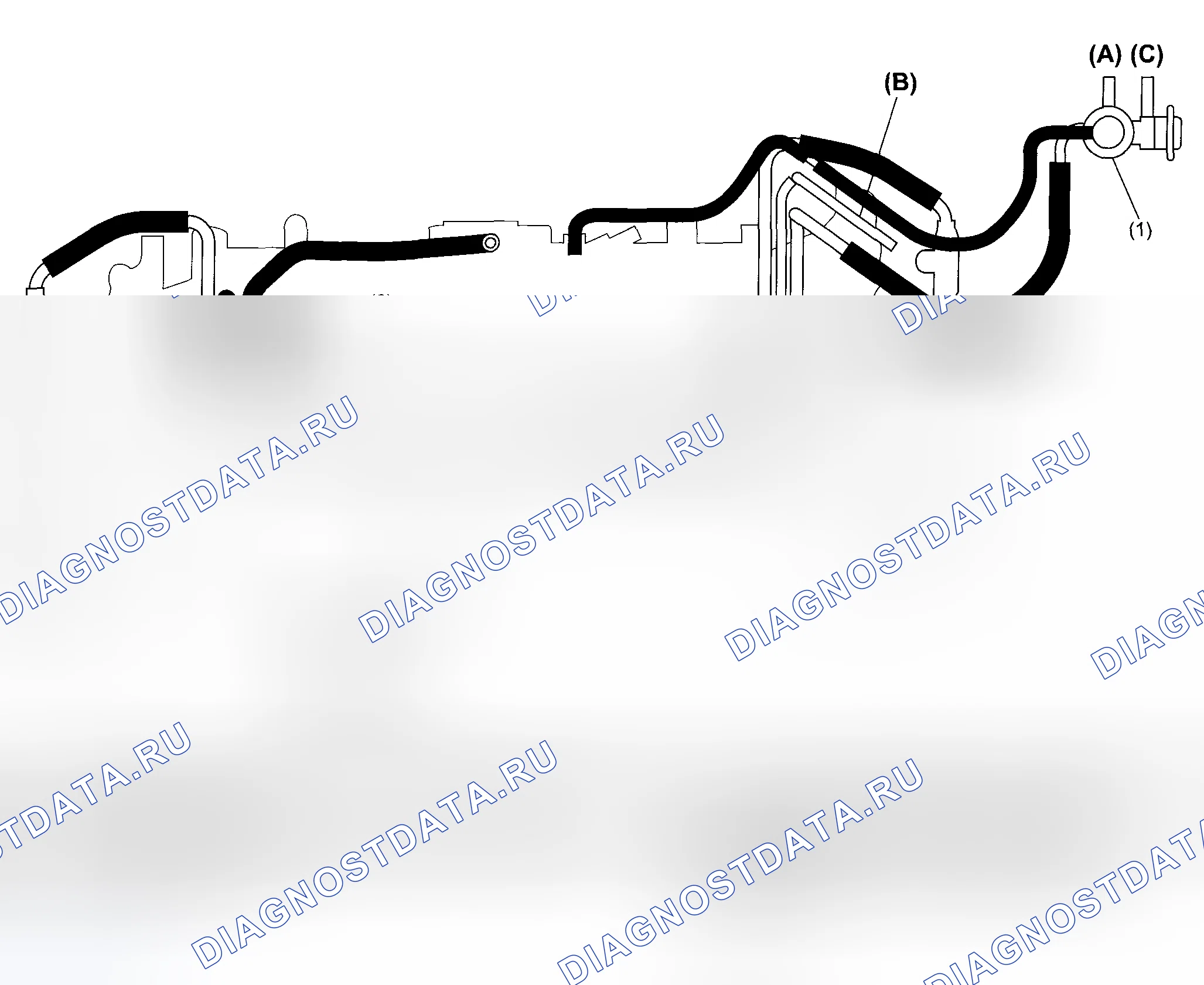 Рис. 14: Вакуумные соединения. Subaru Outback BP рестайлинг