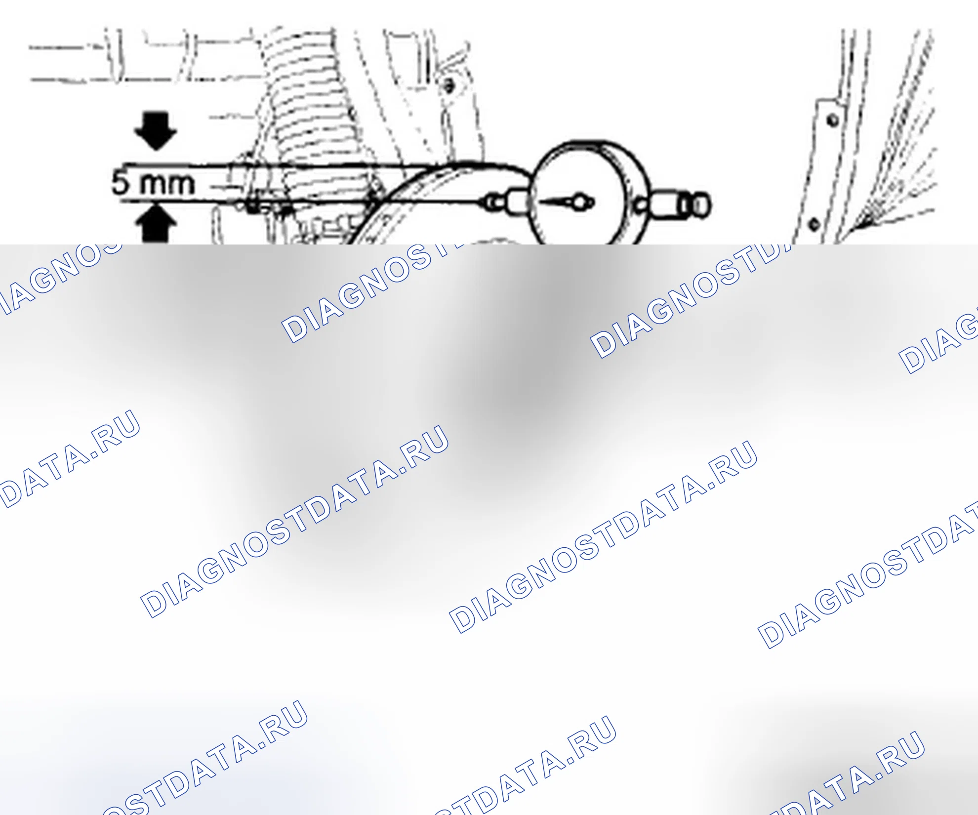 Рис. 50: Проверка биения переднего тормозного диска. Hyundai Genesis I