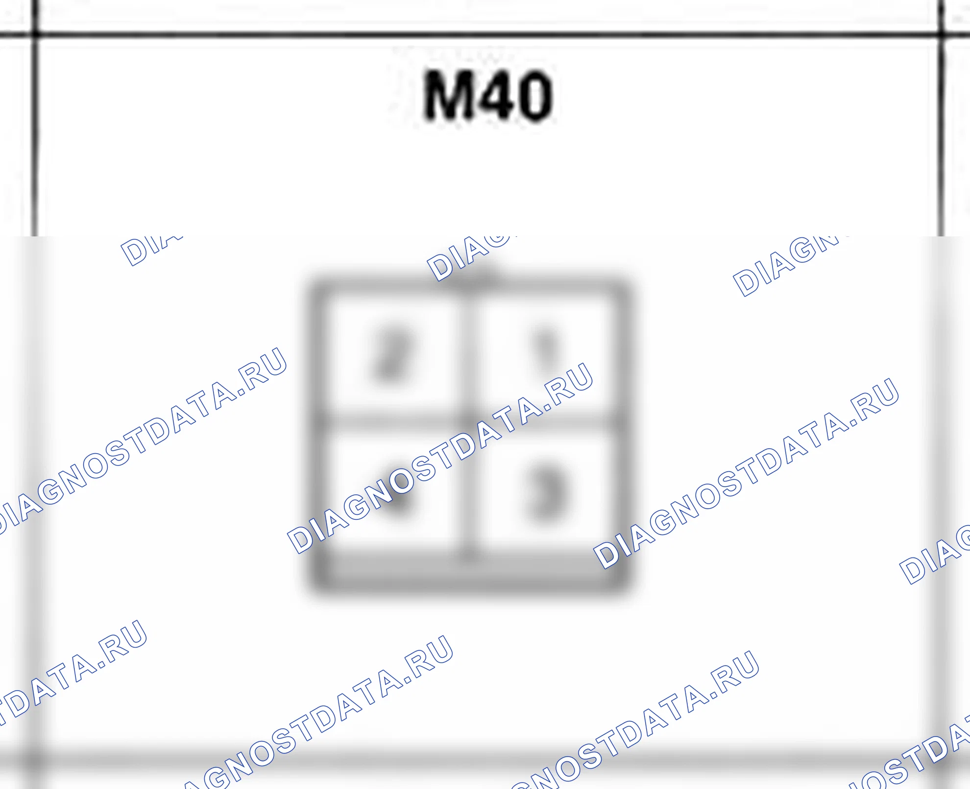 Распиновка разъёма M40 — основного жгута. Hyundai Atos MX