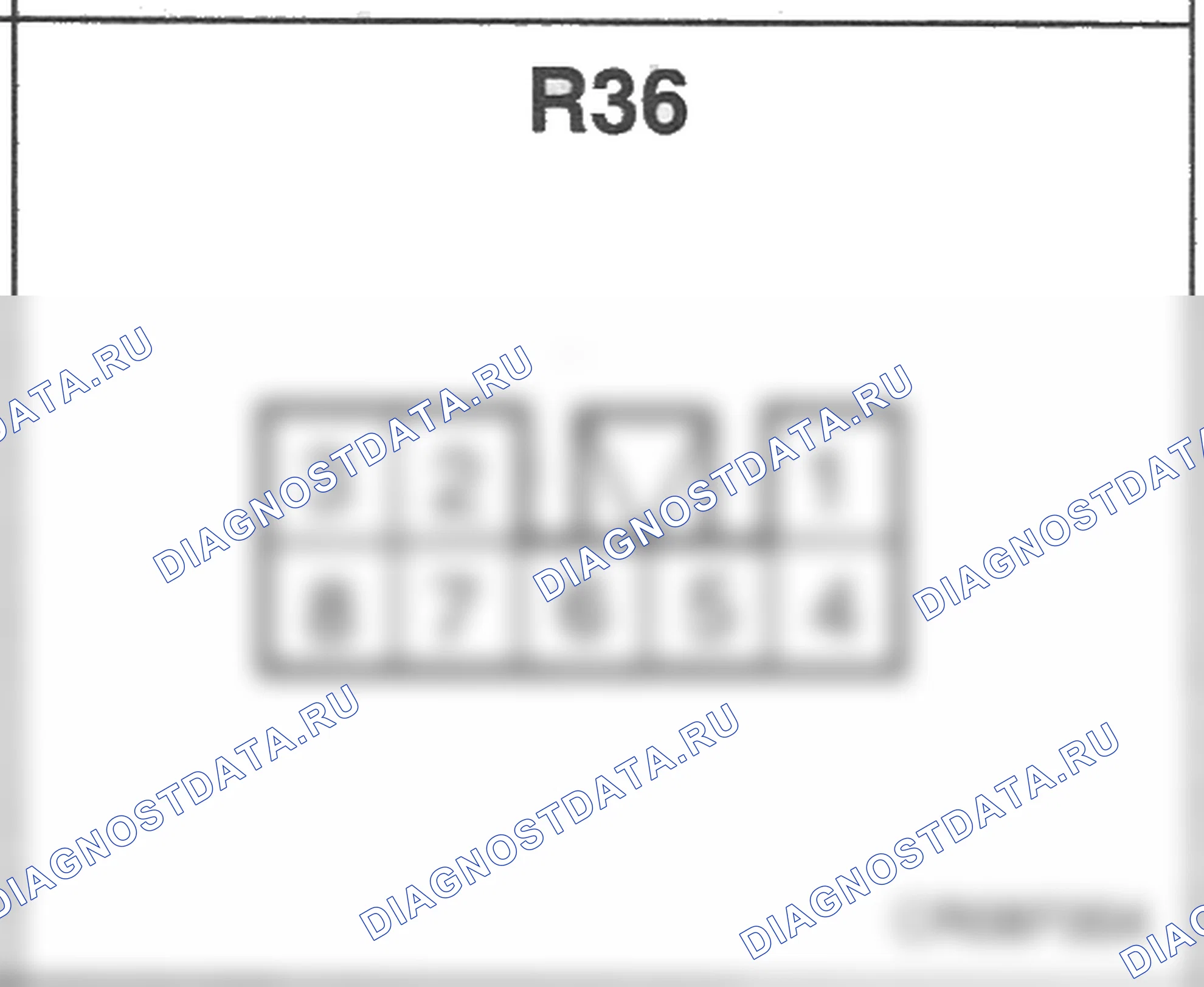 Распиновка разъёма R36 — заднего жгута. Hyundai Atos MX