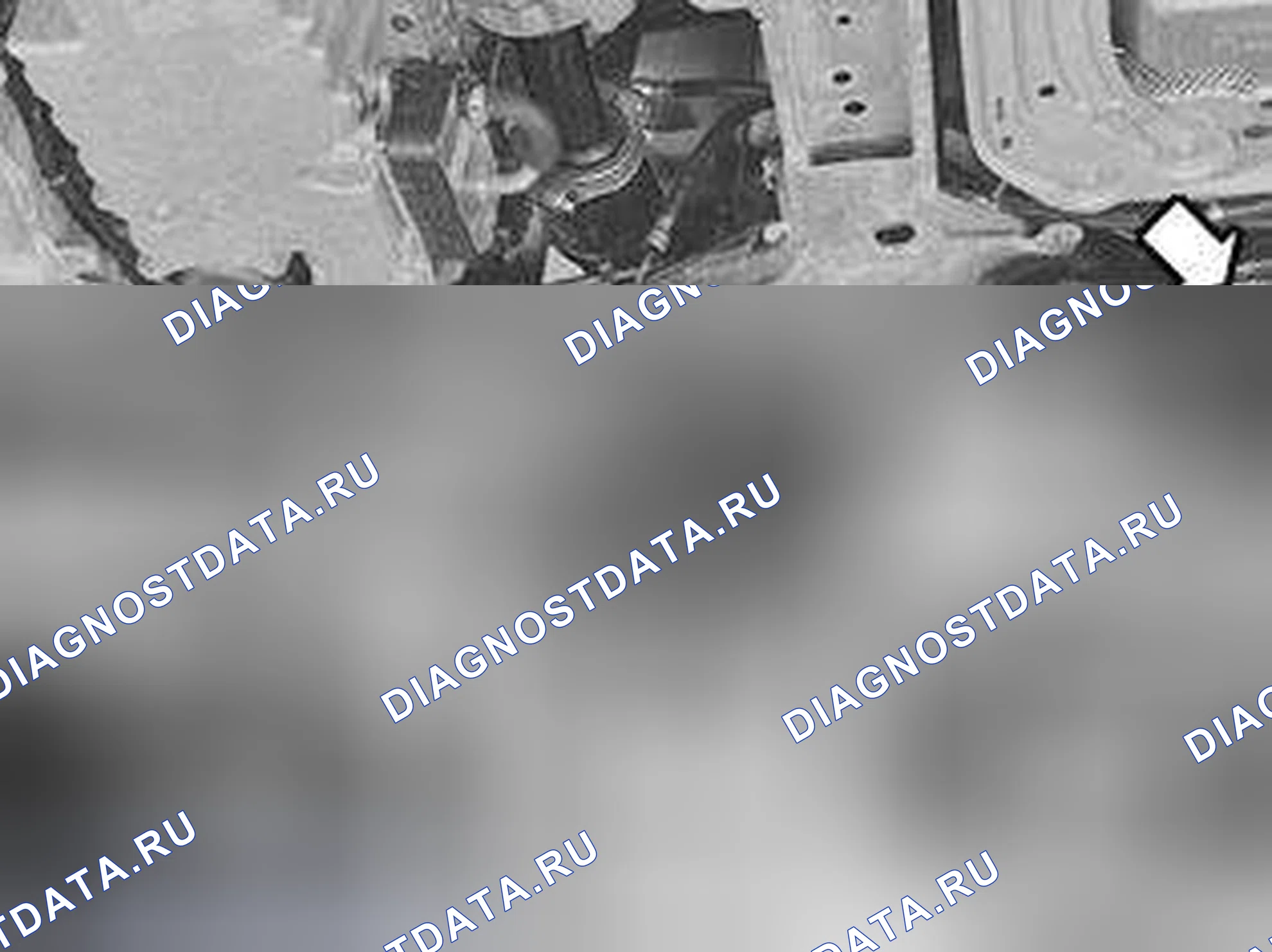 Рис. 2610: Подготовка к опусканию подрамника. Volvo V70 II
