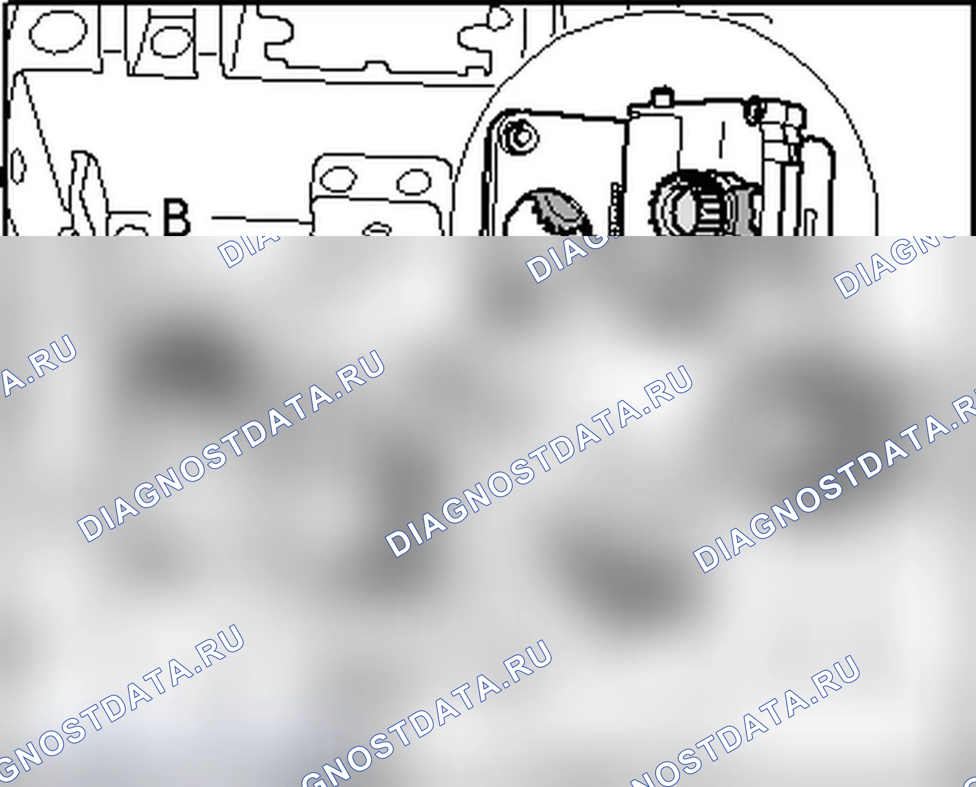 Рис. 123: ПРАВЫЙ ЗАДНИЙ ДВИГАТЕЛЬ ВЕНТИЛЯЦИИ ВЕРХНЕЙ ЧАСТИ КУЗОВА -V316-. Audi Q7 4L рестайлинг