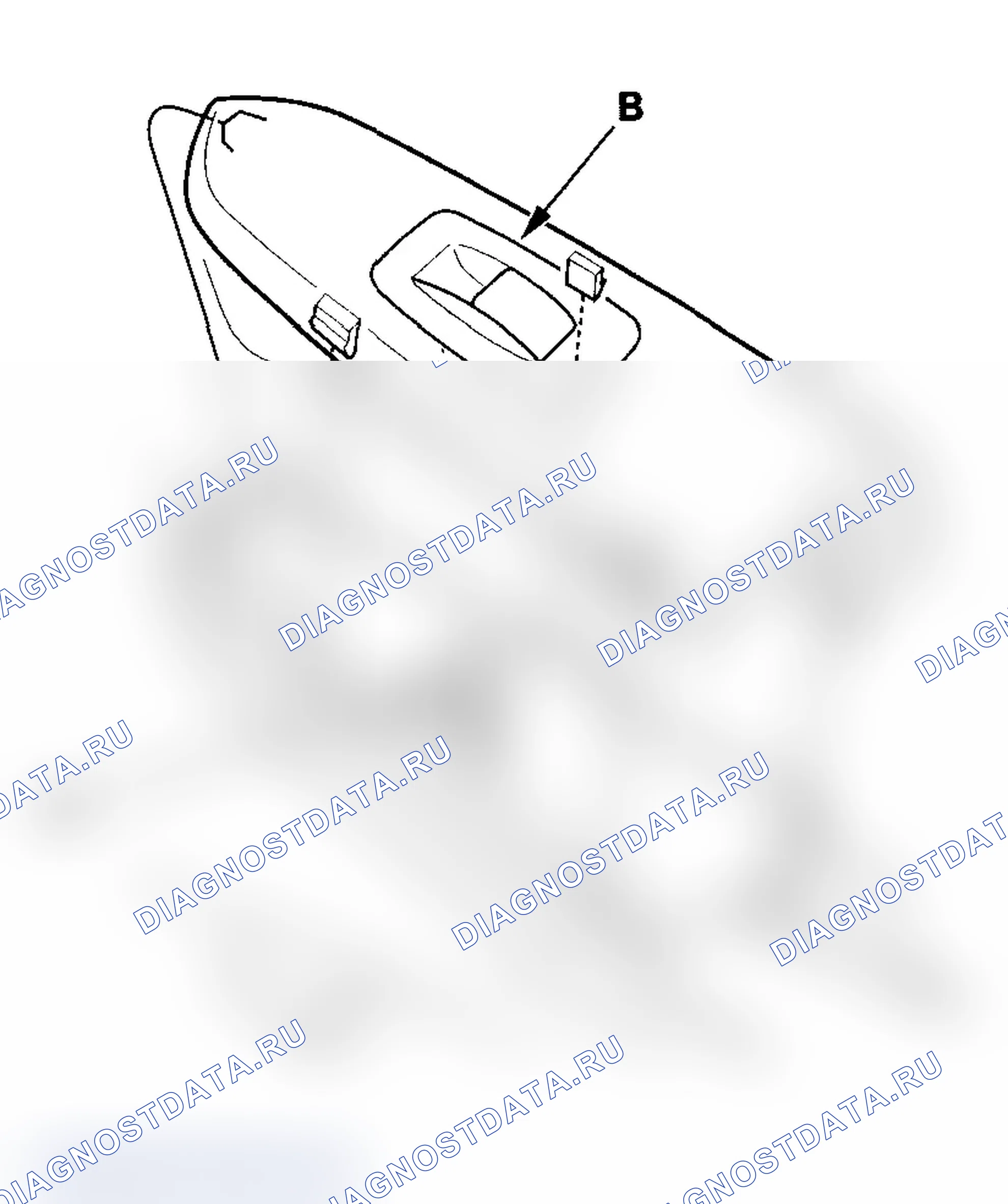 Рис. 103: Испытание/замена оконного переключателя пассажира. Acura MDX I