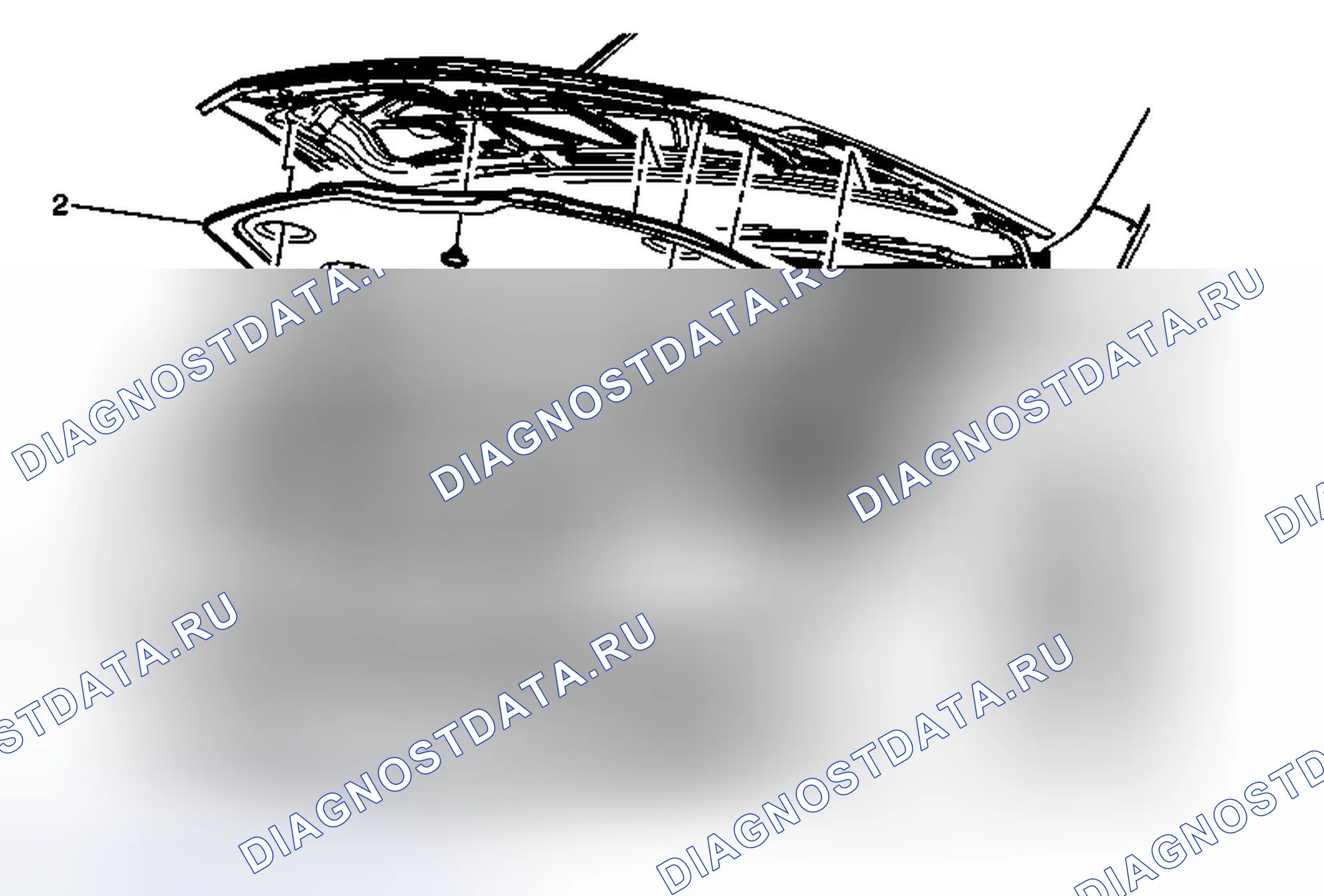 Рис. 30: Замена изолятора капота. Cadillac ELR I